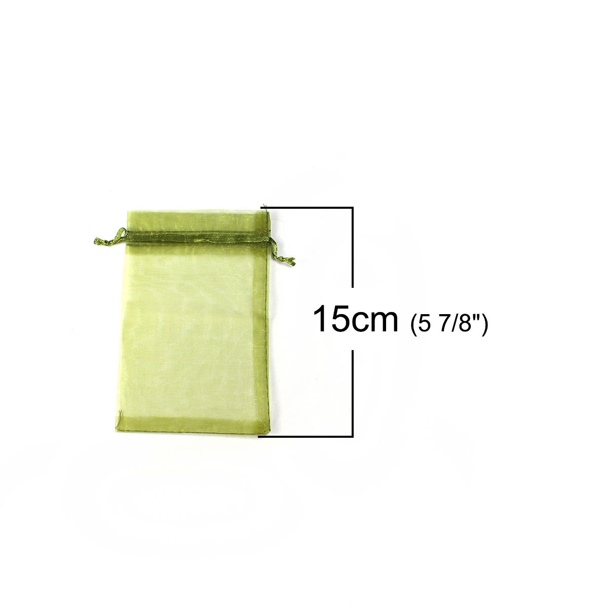 Picture of Wedding Gift Organza Jewelry Bags Drawstring Rectangle At Random (Usable Space: 13x10cm) 15cm(5 7/8") x 10cm(3 7/8"), 20 PCs