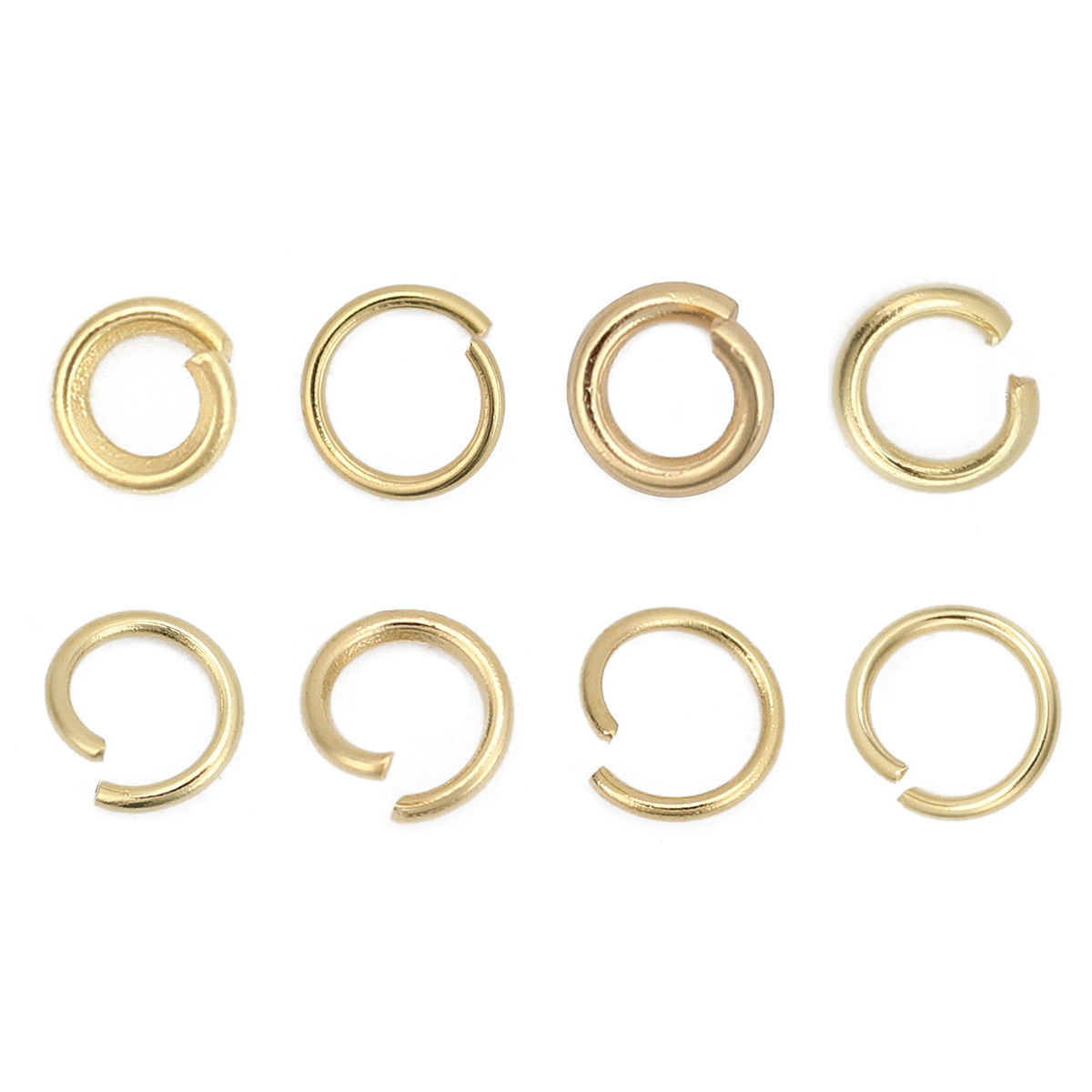 Picture of (21 gauge) 304 Stainless Steel Open Jump Rings Findings Gold Plated 5mm Dia., 1000 PCs