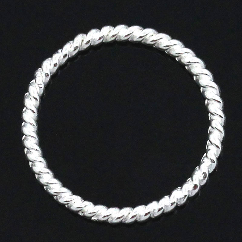 Picture of 1.3mm Zinc Based Alloy Closed Soldered Jump Rings Findings Round Silver Plated 18mm Dia, 50 PCs