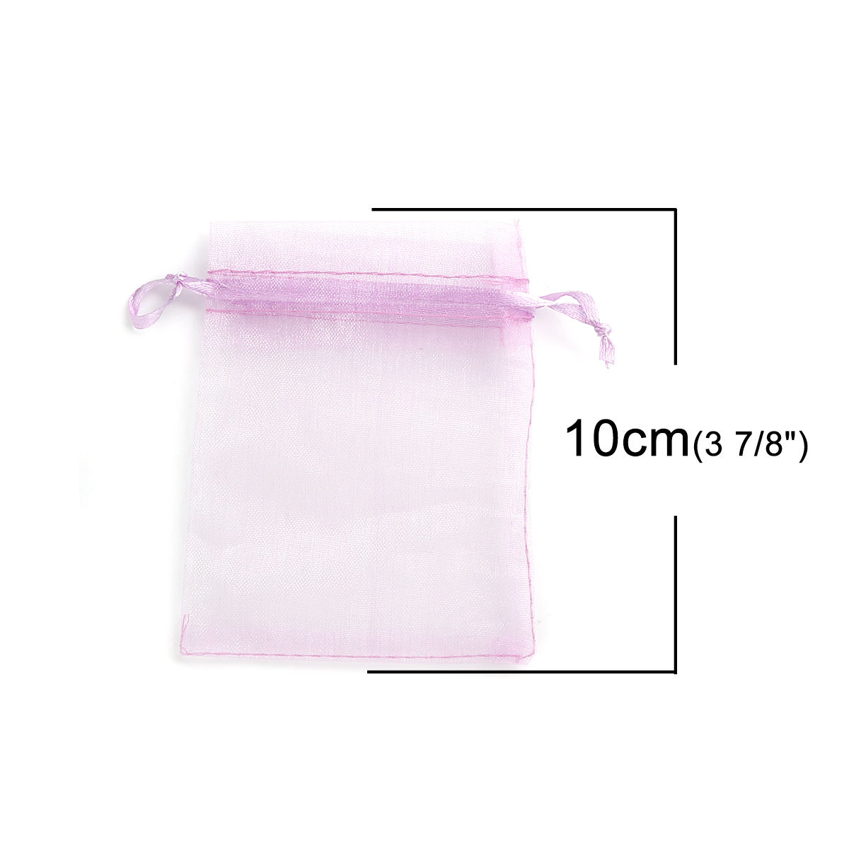 Picture of Wedding Gift Organza Jewelry Bags Drawstring Rectangle Mauve 10cm x8cm(3 7/8" x3 1/8"), (Usable Space: 8x8cm) 30 PCs