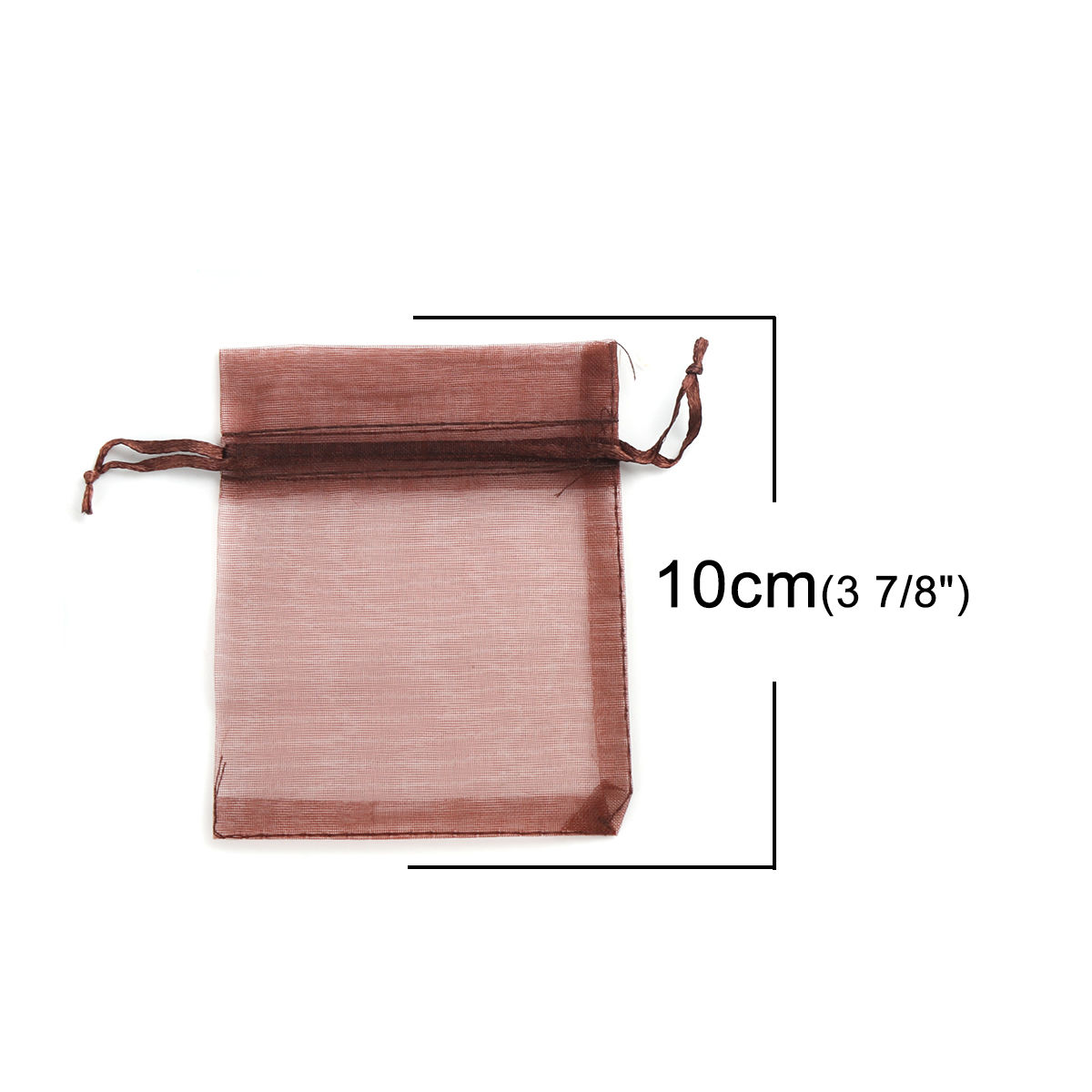 Picture of Wedding Gift Organza Jewelry Bags Drawstring Rectangle At Random 10cm x8cm(3 7/8" x3 1/8"), (Usable Space: 8x8cm) 30 PCs
