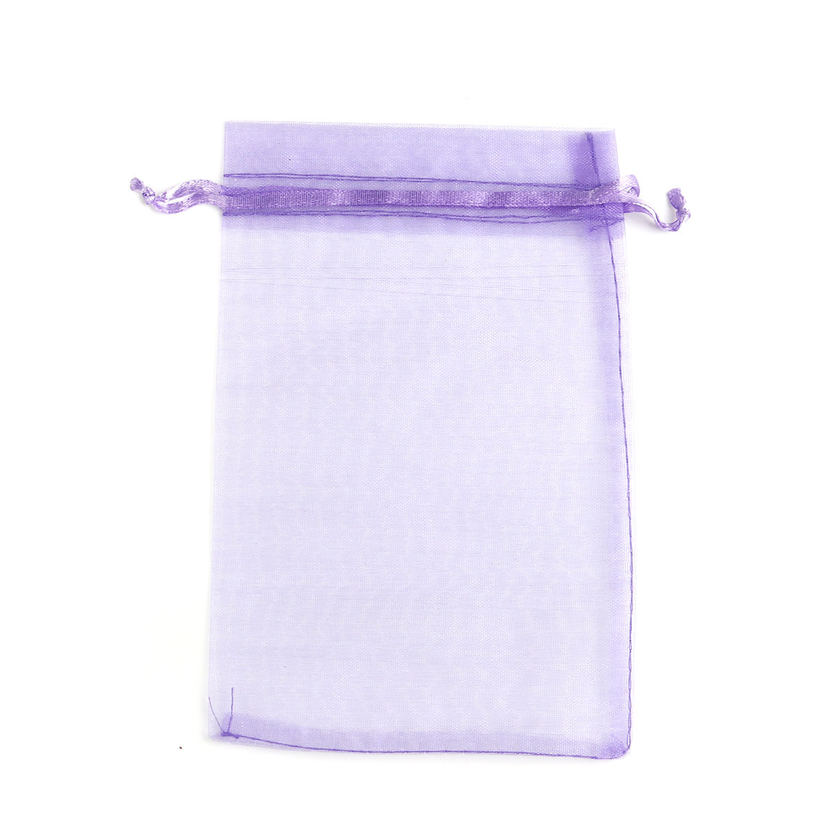 Picture of Wedding Gift Organza Jewelry Bags Drawstring Rectangle Violet (Usable Space: 13.5x10.5cm) 16cm x 11cm, 20 PCs