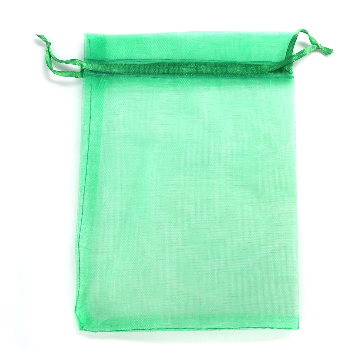 Picture of Wedding Gift Organza Jewelry Bags Drawstring Rectangle Dark Green (Usable Space: 13.5x10.5cm) 16cm x 11cm, 20 PCs