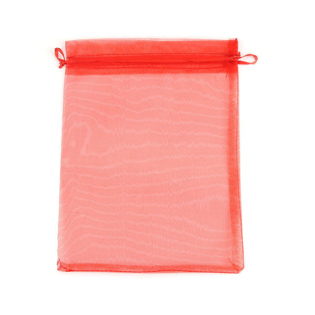 Picture of Wedding Gift Organza Jewelry Bags Drawstring Rectangle Red 20cm x15cm(7 7/8" x5 7/8"), (Usable Space: 17x14.5cm) 20 PCs