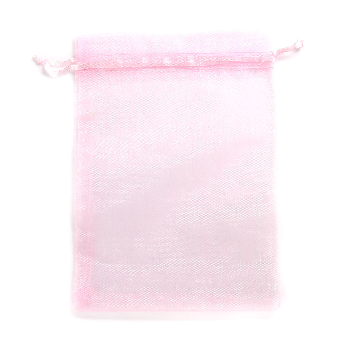 Picture of Wedding Gift Organza Jewelry Bags Drawstring Rectangle Pink (Usable Space: 15.5x12.5cm) 18cm x 12.8cm, 20 PCs