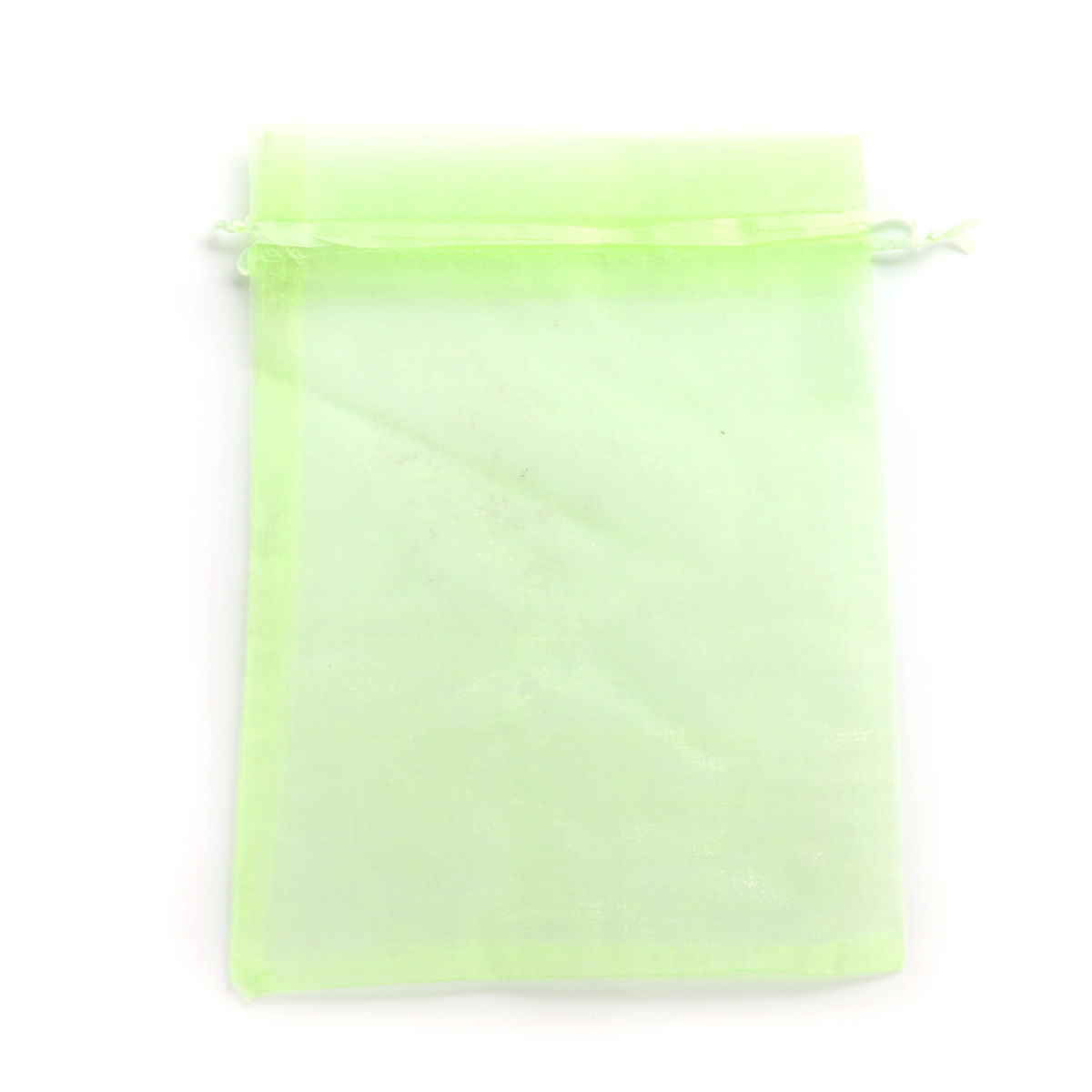 Picture of Wedding Gift Organza Jewelry Bags Drawstring Rectangle Fruit Green (Usable Space: 19x16cm) 23cm x 17cm, 20 PCs