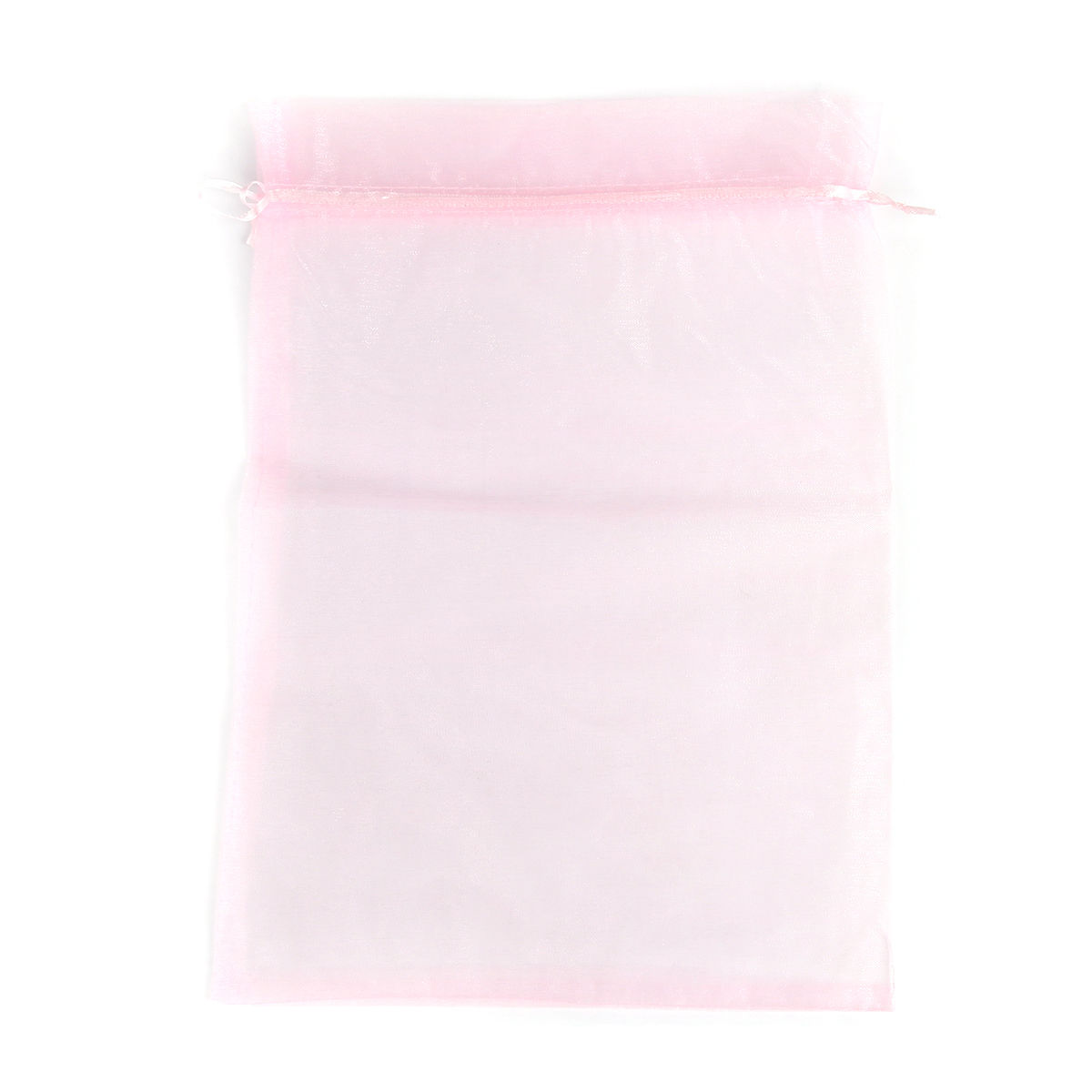 Picture of Wedding Gift Organza Drawstring Bags Rectangle Pink (Usable Space: 26x20cm) 30cm x 20cm, 10 PCs