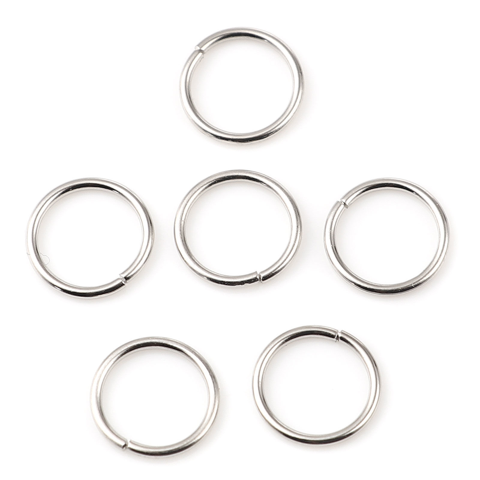 Picture of 0.5mm Iron Based Alloy Open Jump Rings Findings Circle Ring Silver Tone 3mm Dia, 200 PCs