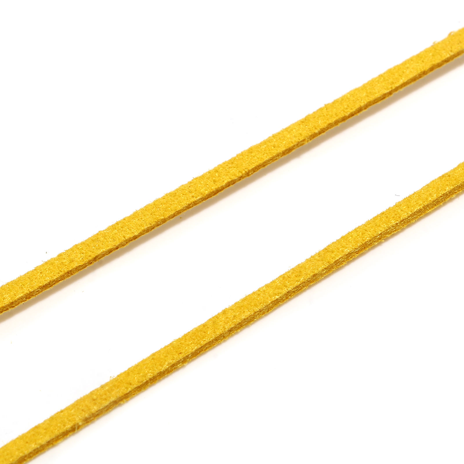 Picture of Velvet Jewelry Cord Rope Golden Yellow Faux Suede 3mm, 1 Bundle (Approx 5 M/Bundle)