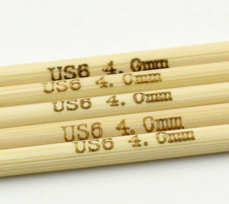 Picture of (US6 4.0mm) Bamboo Double Pointed Knitting Needles Natural 10cm(3 7/8") long, 1 Set ( 5 PCs/Set)
