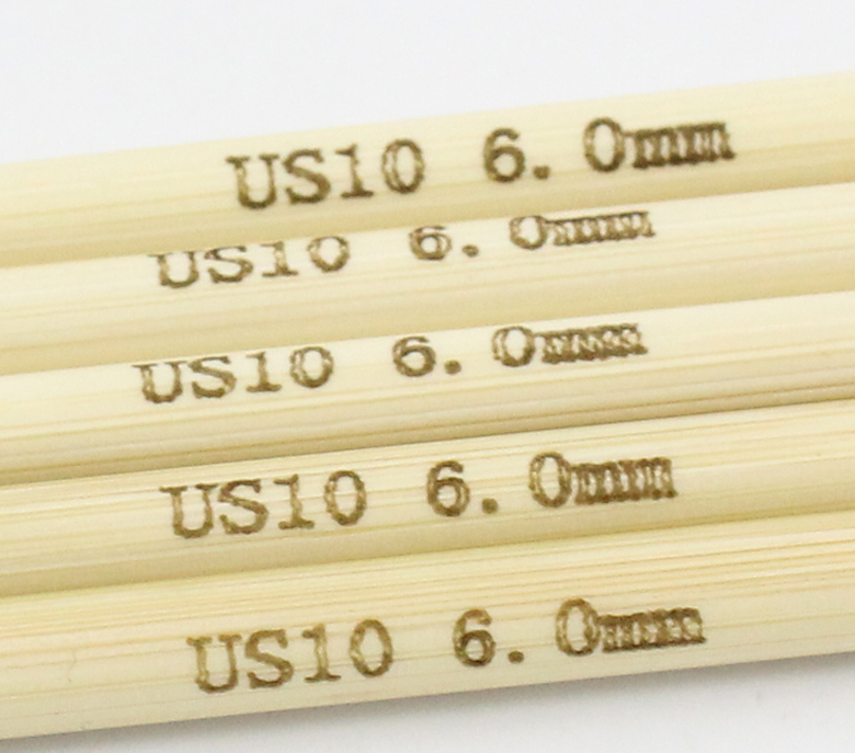 Picture of (US10 6.0mm) Bamboo Double Pointed Knitting Needles Natural 10cm(3 7/8") long, 1 Set ( 5 PCs/Set)