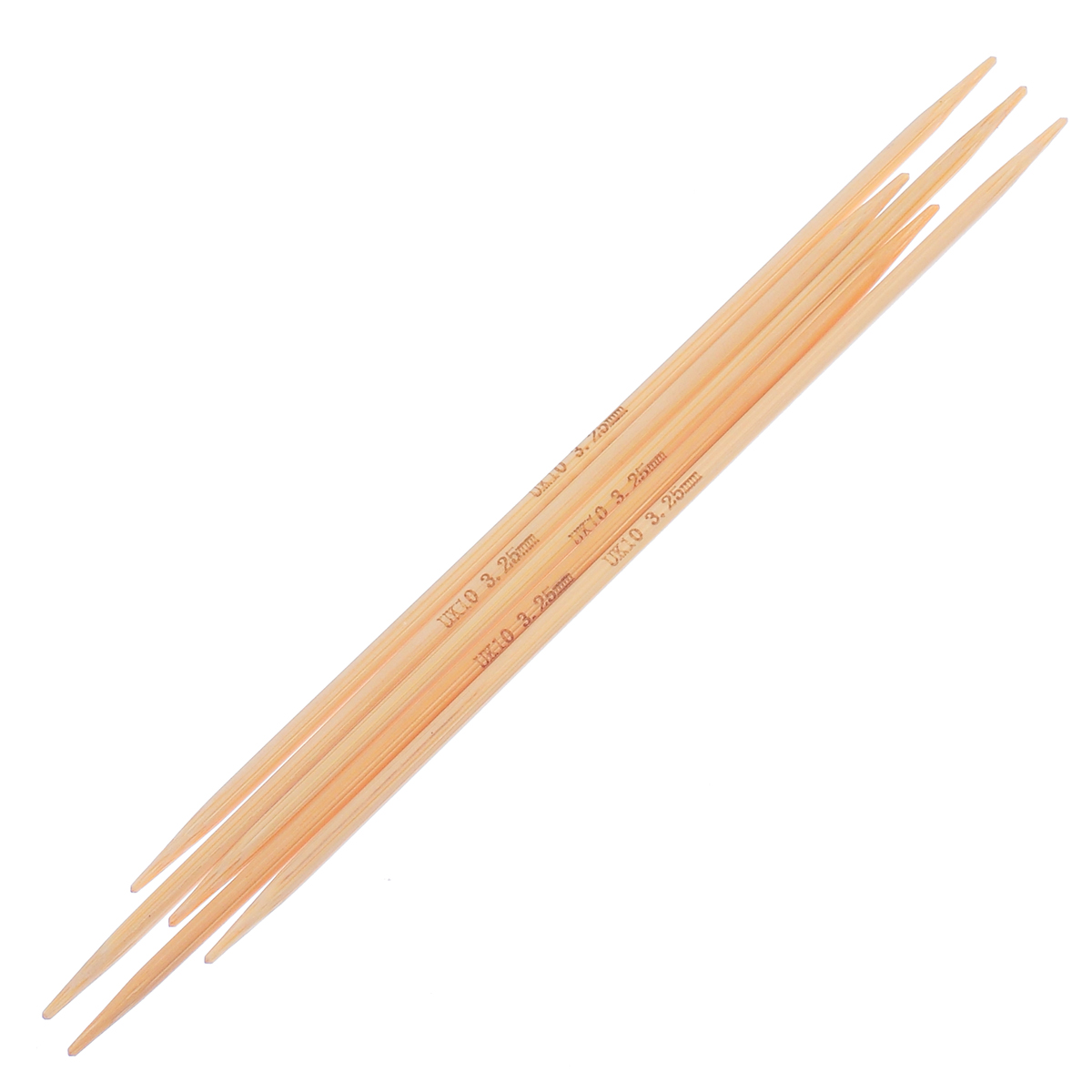 Picture of (UK10 3.25mm) Bamboo Double Pointed Knitting Needles Natural 15cm(5 7/8") long, 1 Set ( 5 PCs/Set)