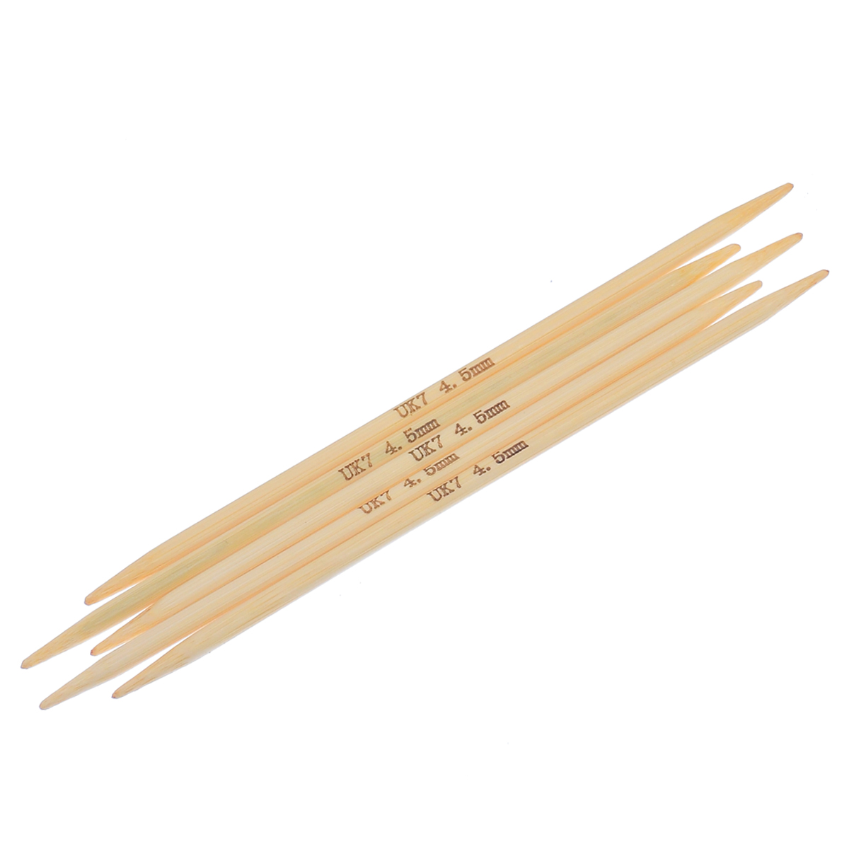 Picture of (UK7 4.5mm) Bamboo Double Pointed Knitting Needles Natural 15cm(5 7/8") long, 1 Set ( 5 PCs/Set)