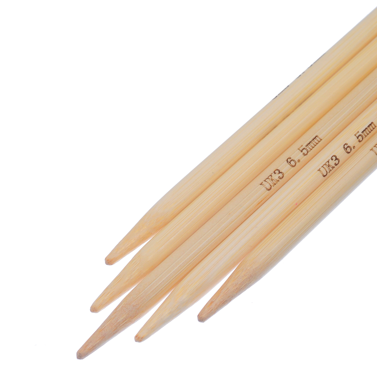 Picture of (UK3 6.5mm) Bamboo Double Pointed Knitting Needles Natural 15cm(5 7/8") long, 1 Set ( 5 PCs/Set)