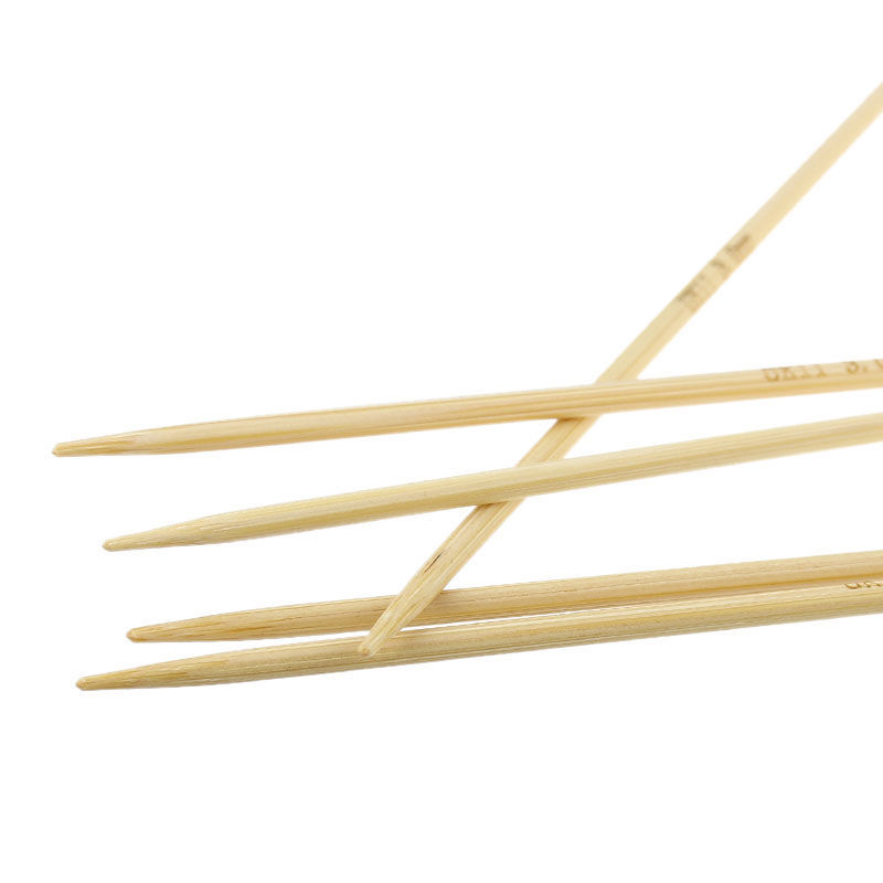 Picture of (UK11 3.0mm) Bamboo Double Pointed Knitting Needles Natural 15cm(5 7/8") long, 1 Set ( 5 PCs/Set)
