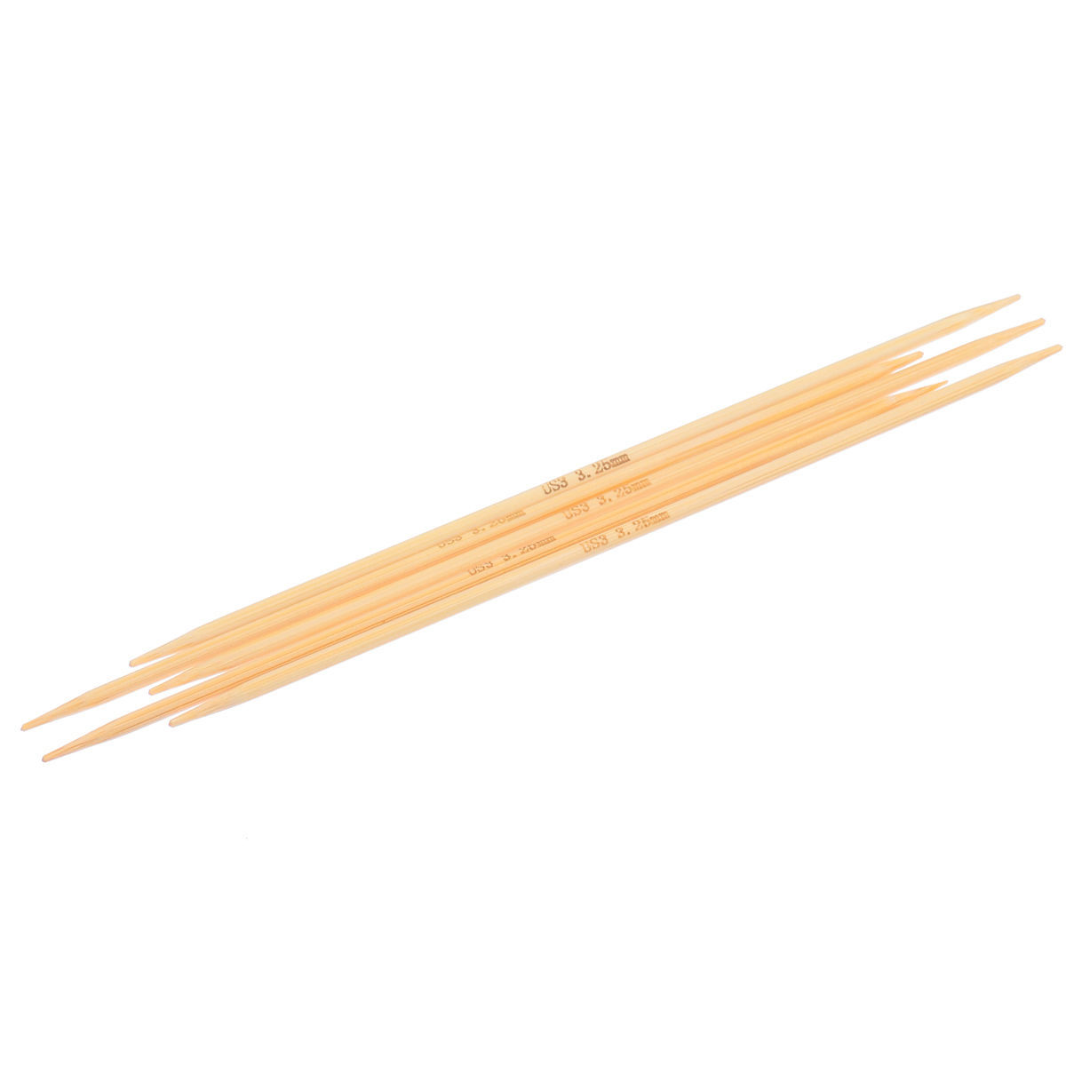 Picture of (US3 3.25mm) Bamboo Double Pointed Knitting Needles Natural 16.5cm(6 4/8") long, 1 Set ( 5 PCs/Set)