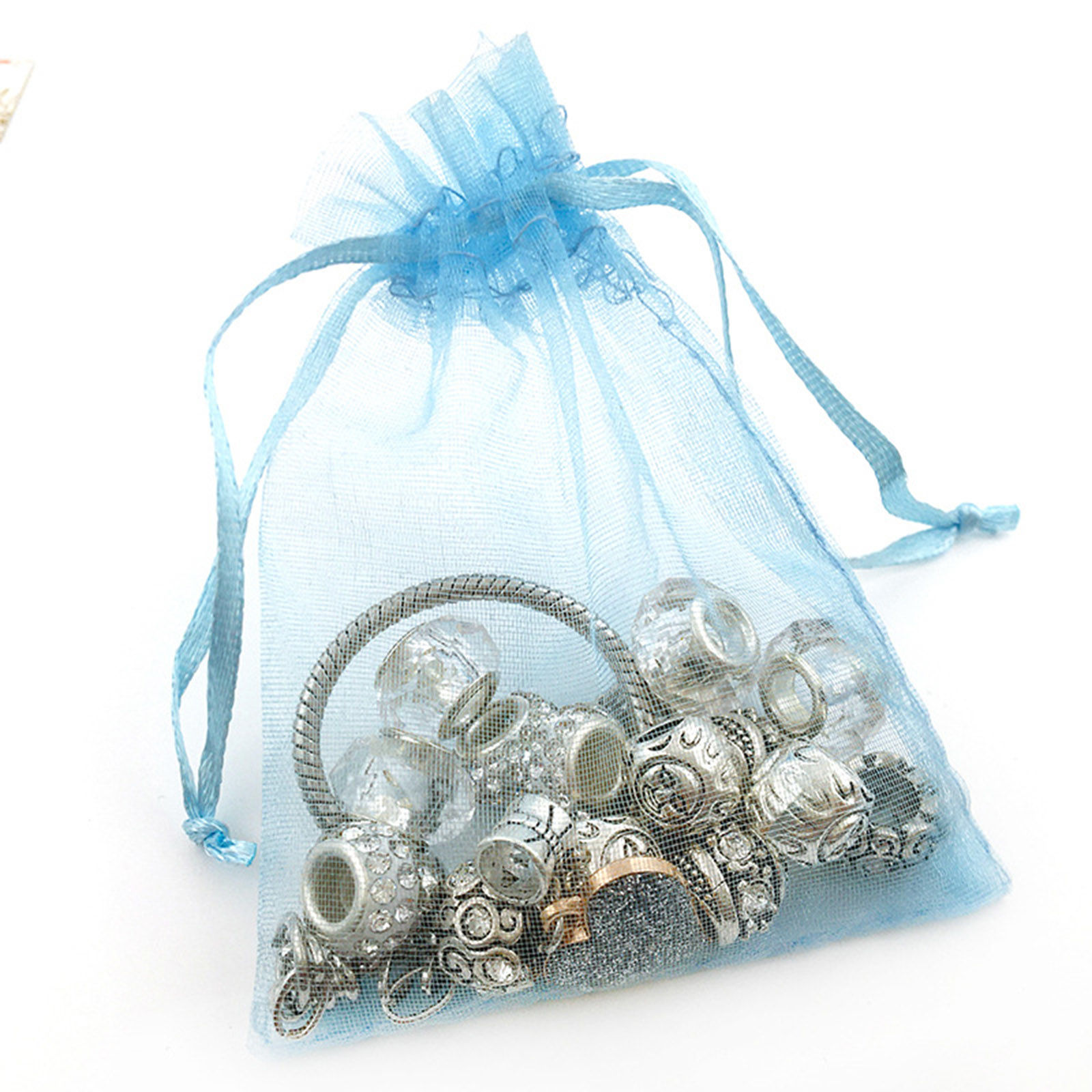 Picture of Zinc Based Alloy Children Kids Beads DIY Kits For Bracelet Necklace Jewelry Making Handmade Accessories White 15cm x 13cm, 1 Set