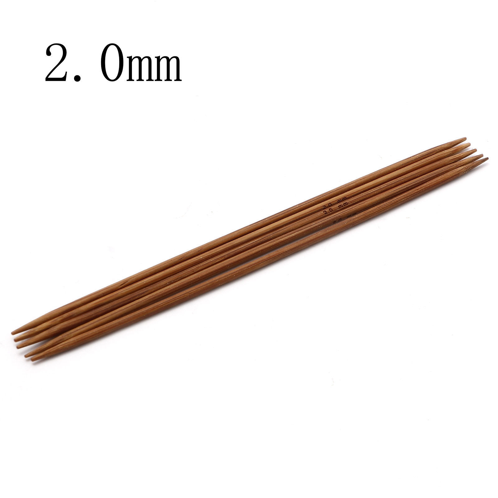Picture of (US0 2.0mm) Bamboo Double Pointed Knitting Needles Brown 13cm(5 1/8") long, 5 PCs