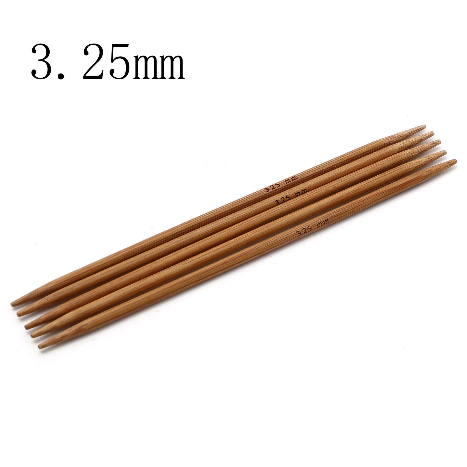 Picture of (US3 3.25mm) Bamboo Double Pointed Knitting Needles Brown 13cm(5 1/8") long, 5 PCs