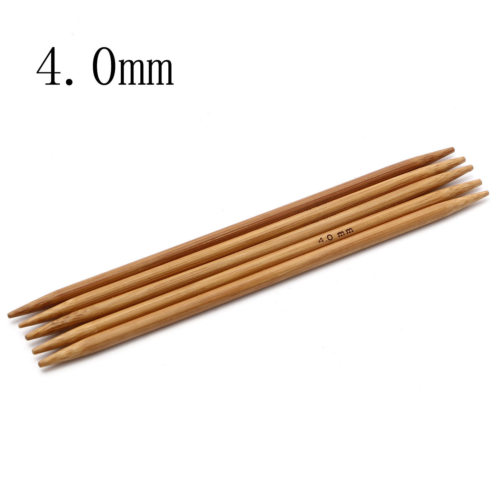 Picture of (US6 4.0mm) Bamboo Double Pointed Knitting Needles Brown 13cm(5 1/8") long, 5 PCs