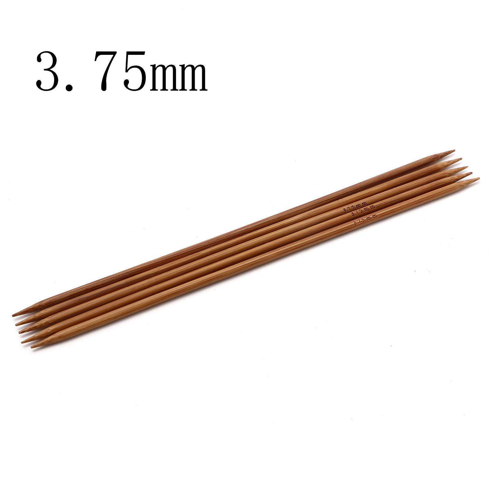 Picture of (US5 3.75mm) Bamboo Double Pointed Knitting Needles Brown 20cm(7 7/8") long, 5 PCs