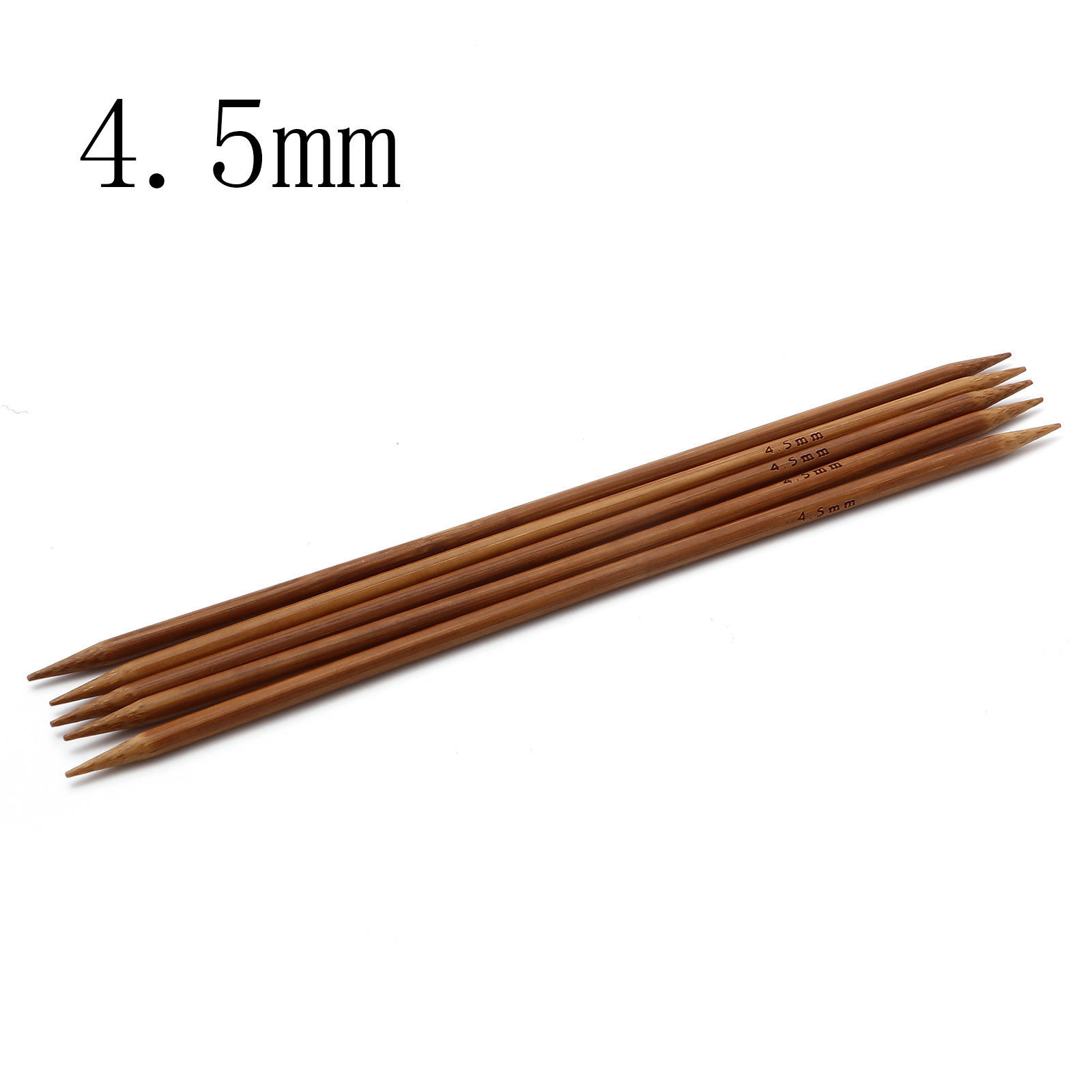 Picture of (US7 4.5mm) Bamboo Double Pointed Knitting Needles Brown 20cm(7 7/8") long, 5 PCs