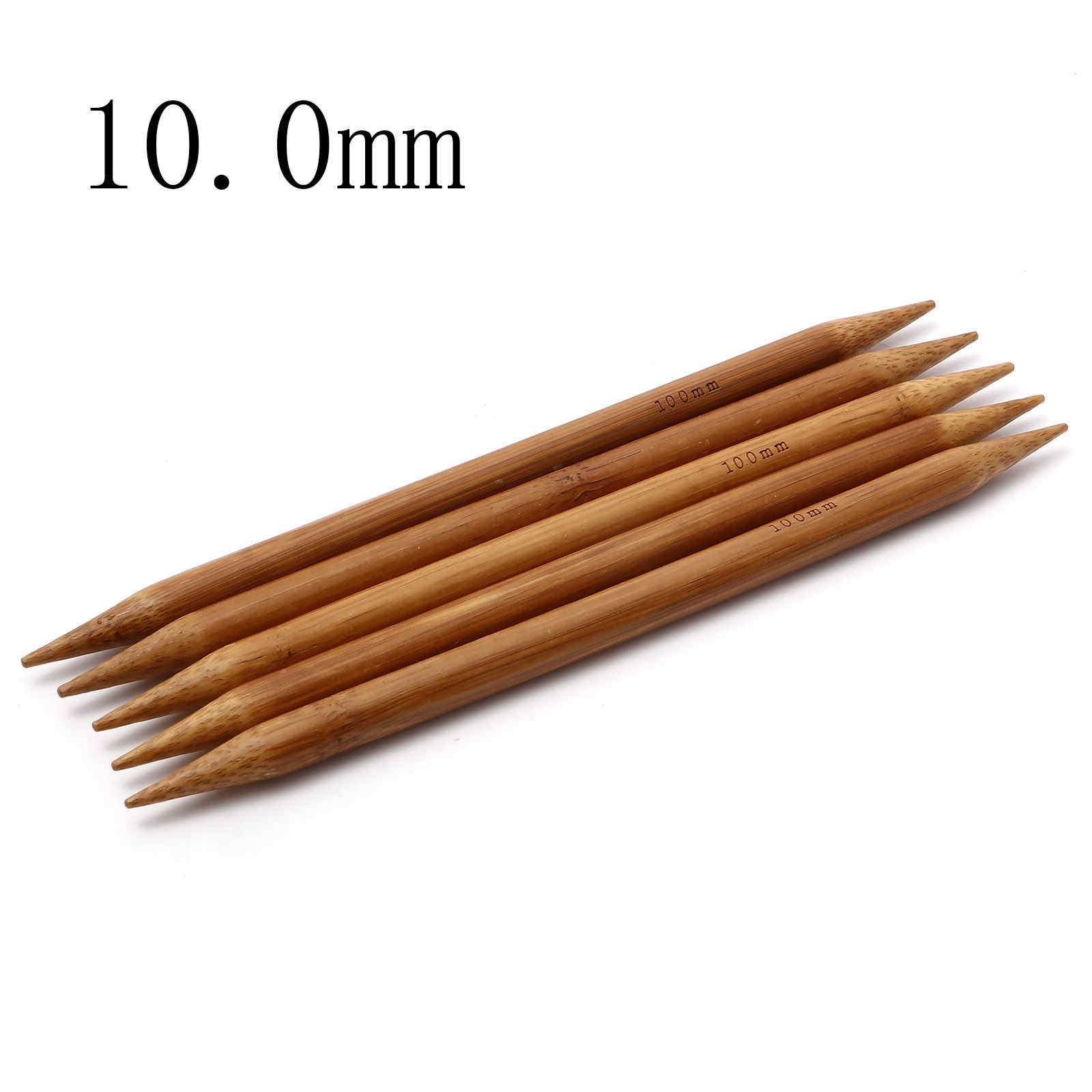 Picture of (US15 10.0mm) Bamboo Double Pointed Knitting Needles Brown 20cm(7 7/8") long, 5 PCs