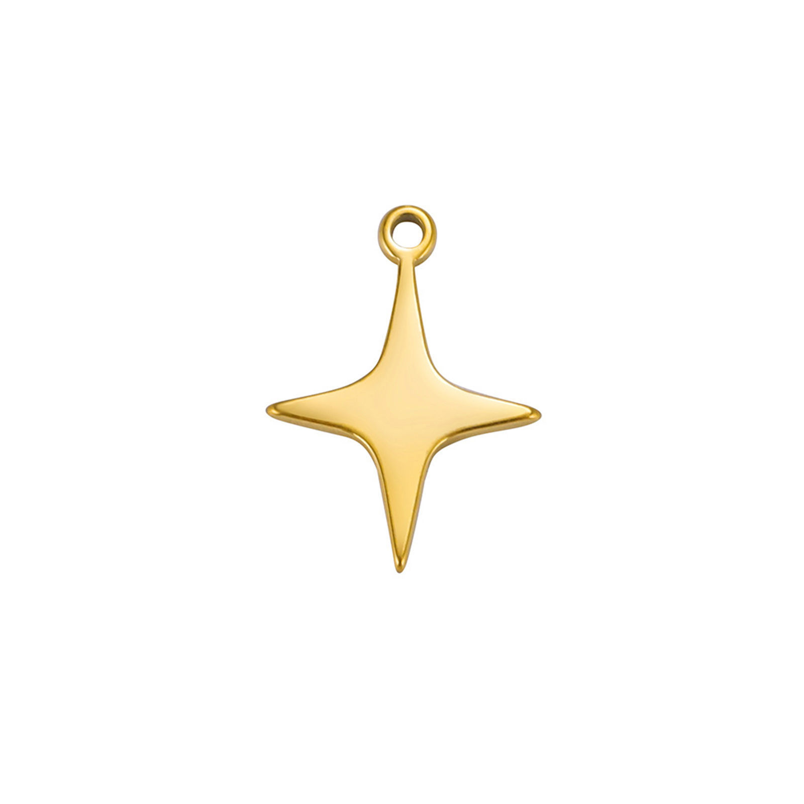 Picture of 304 Stainless Steel Charms Gold Plated Star 11mm x 15mm, 2 PCs
