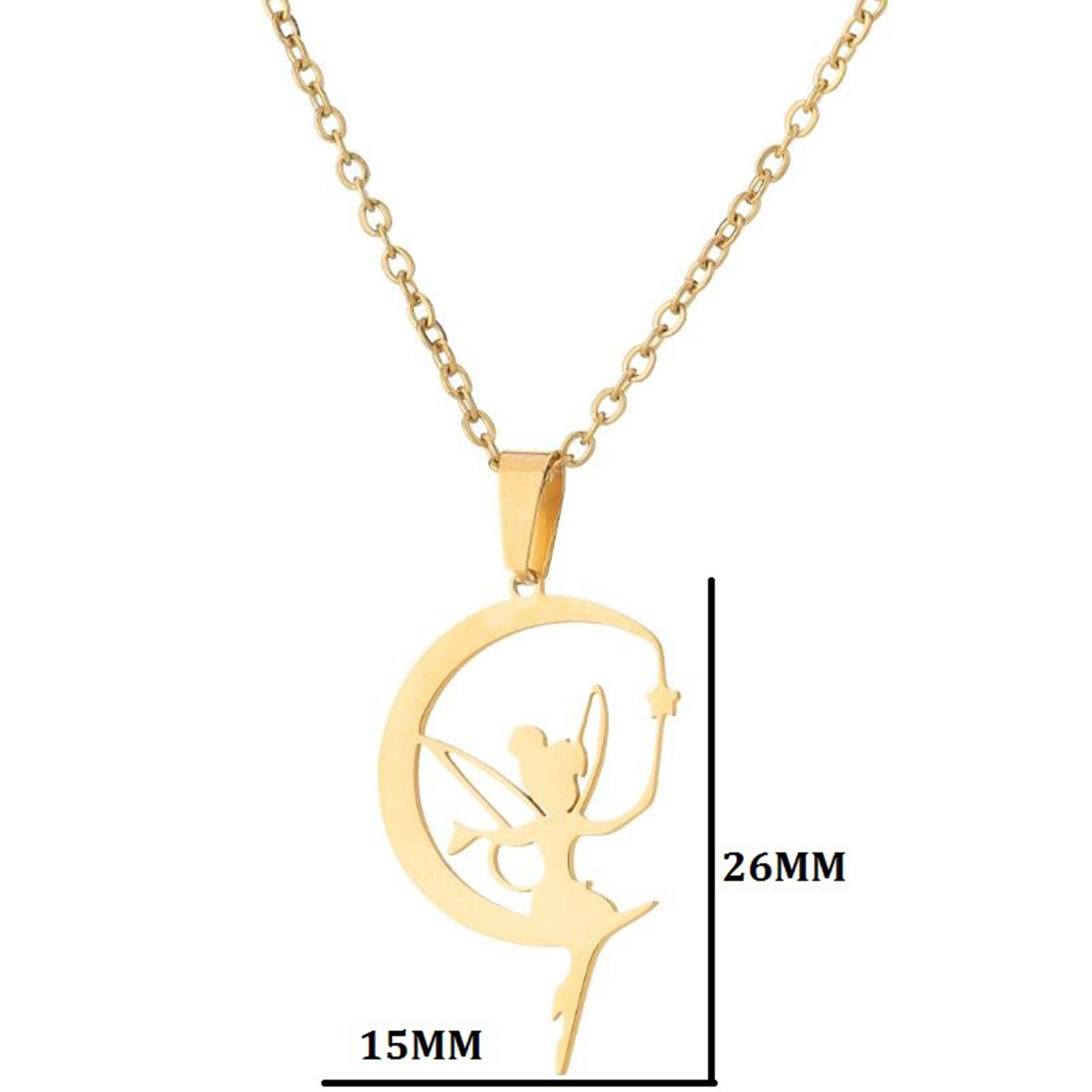Picture of 304 Stainless Steel Insect Link Cable Chain Necklace Gold Plated Fairy 45cm(17 6/8") long, 1 Piece