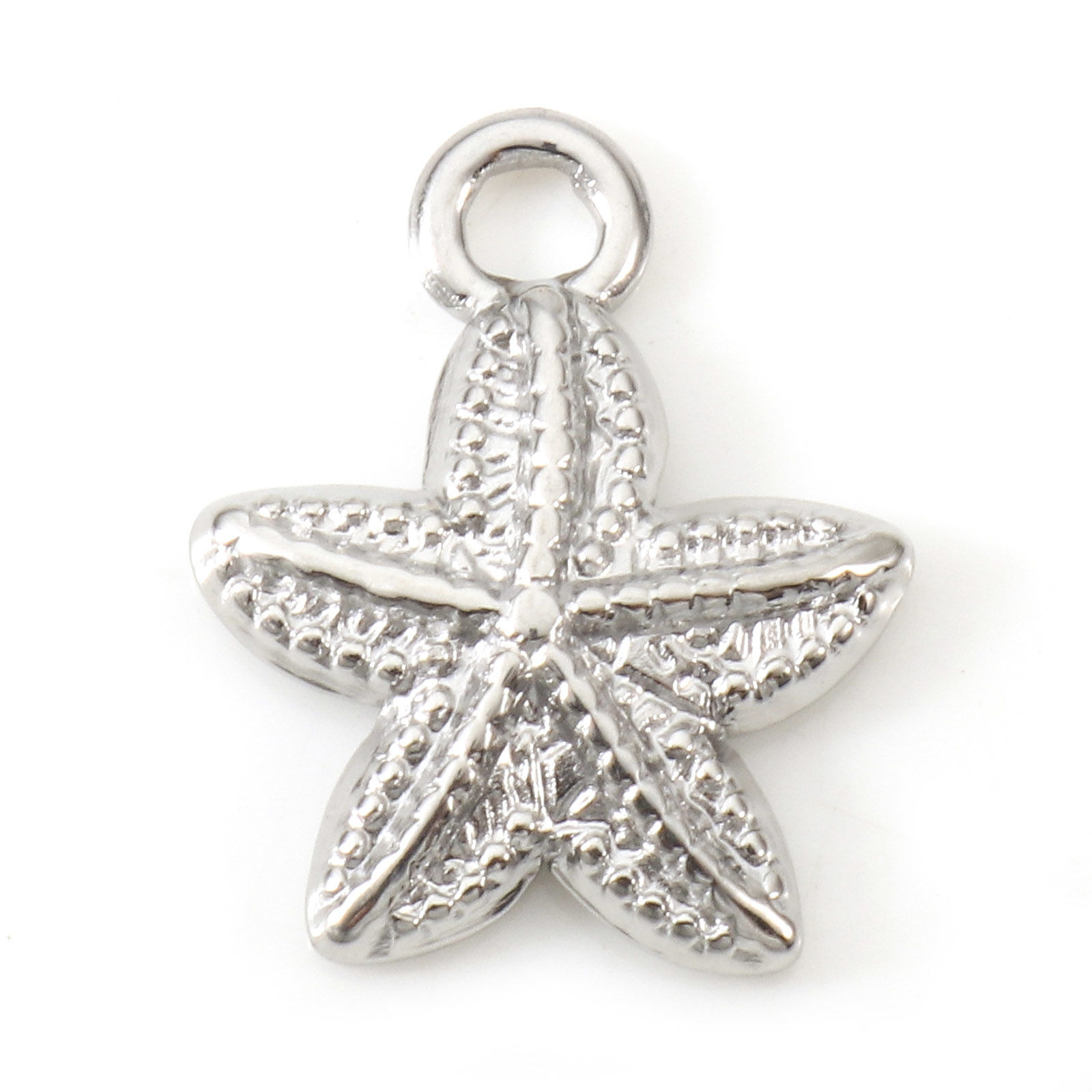 Picture of Eco-friendly 304 Stainless Steel Ocean Jewelry Charms Silver Tone Star Fish 15mm x 12mm, 2 PCs