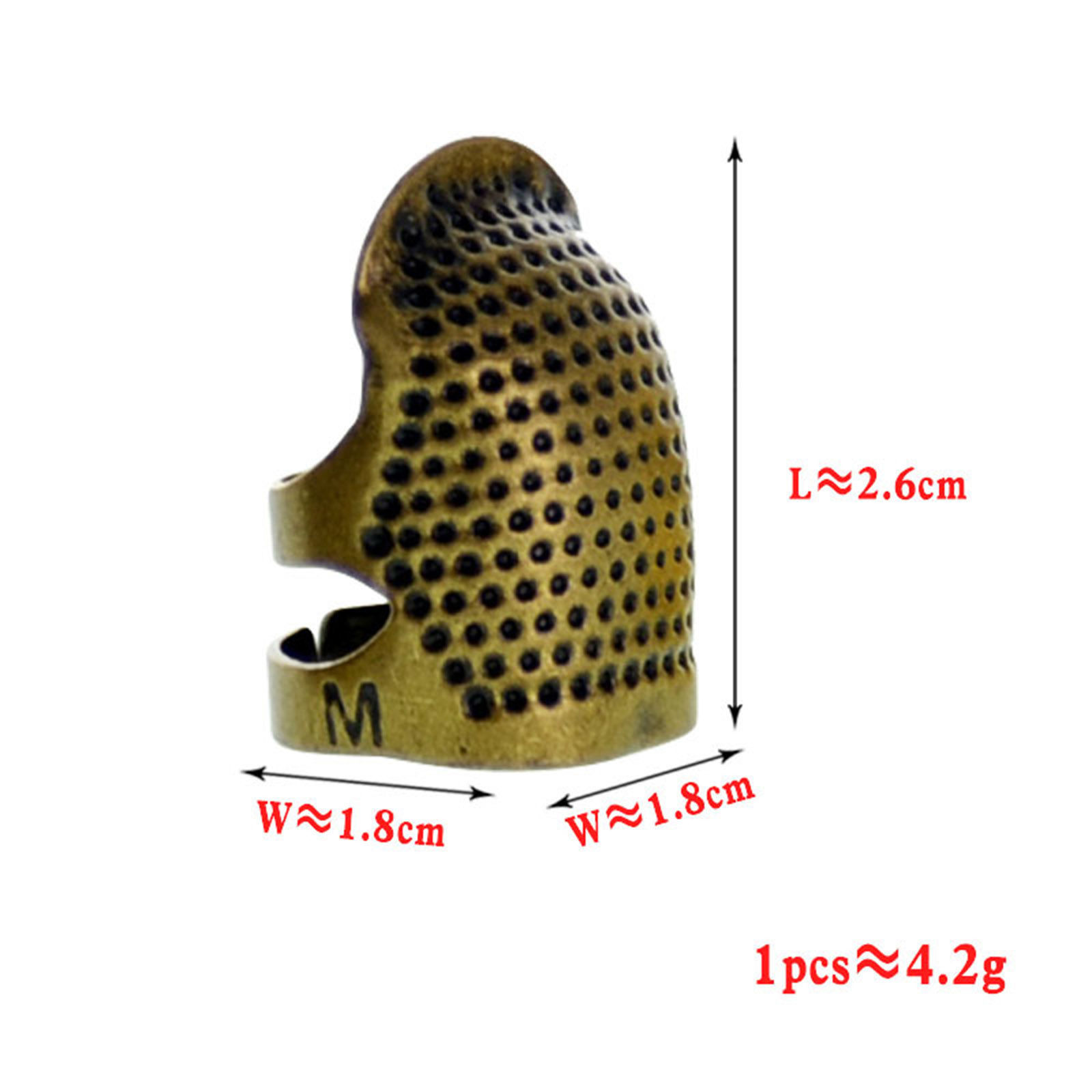 Picture of Brass Finger Thimble Protector Sewing Tools Antique Bronze 2.6cm x 1.8cm, 2 PCs