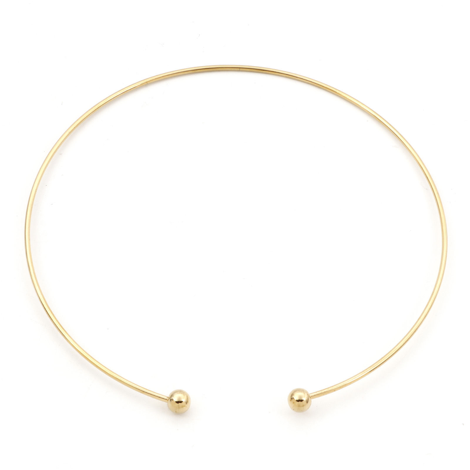 Picture of Eco-friendly 304 Stainless Steel Collar Neck Ring Necklace 18K Gold Color 42cm(16 4/8") long, 1 Piece