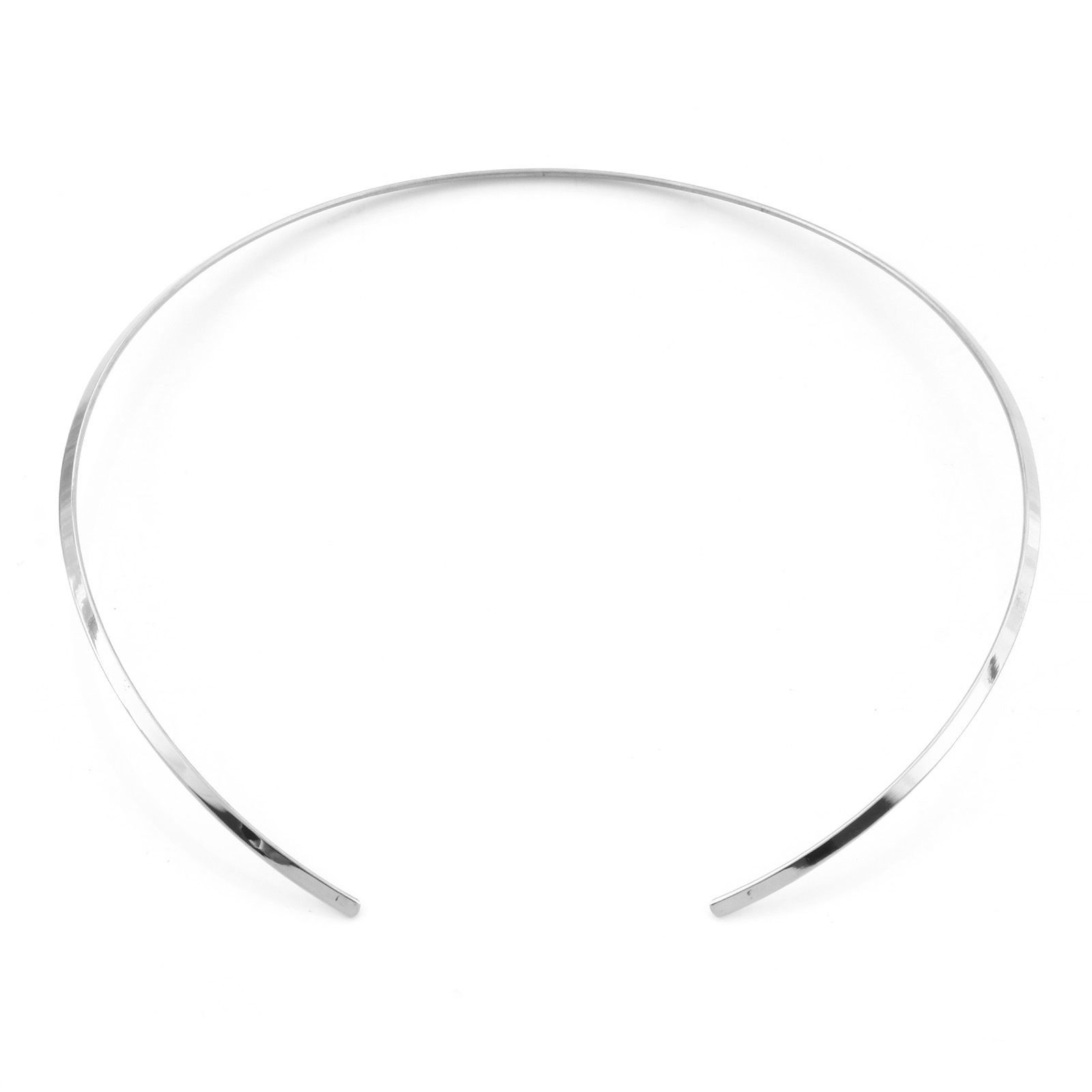 Picture of Eco-friendly 304 Stainless Steel Collar Neck Ring Necklace Silver Tone 41cm(16 1/8") long, 1 Piece