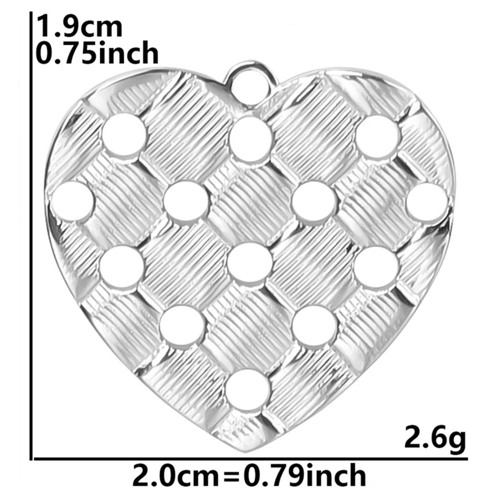 Picture of Eco-friendly 304 Stainless Steel Charms Silver Tone Heart 20mm x 19mm, 3 PCs