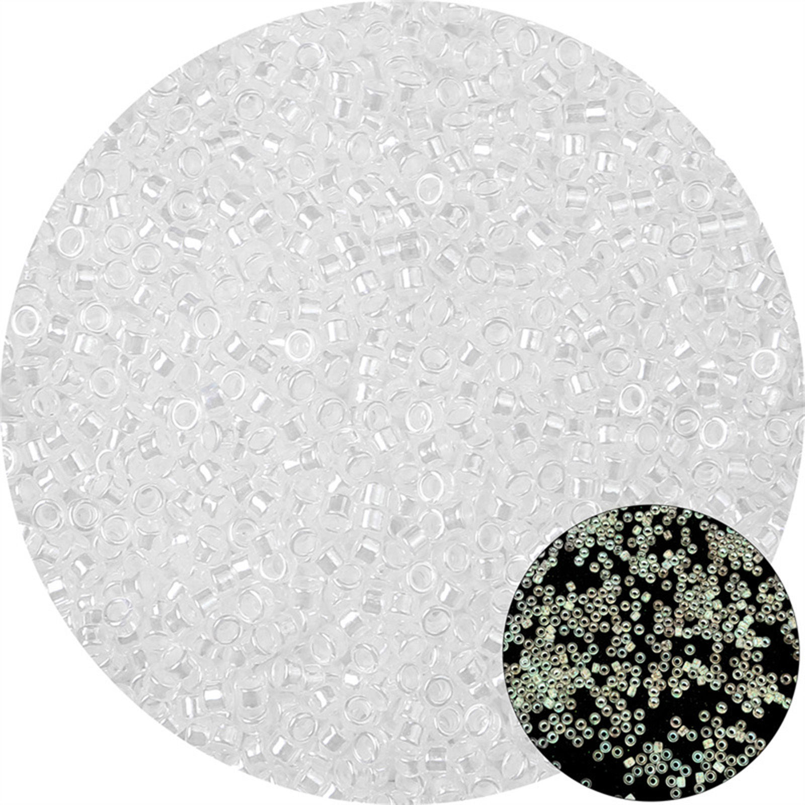 Picture of Glass Seed Beads Round Rocailles White Glow In The Dark Luminous About 2.5mm Dia., Hole: Approx 1mm, 10 Grams (Approx 70 PCs/Gram)