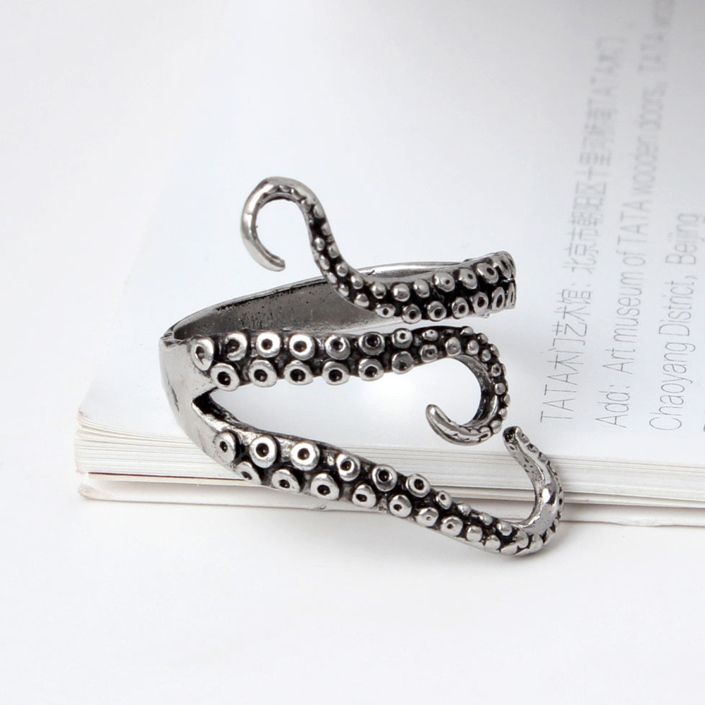 Picture of Open Rings Antique Silver Color Octopus 1 Piece