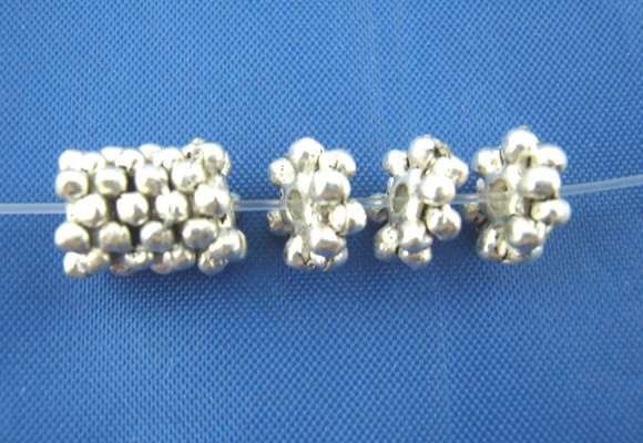 Picture of Zinc Based Alloy Spacer Beads Snowflake Antique Silver About 8mm Dia, Hole:Approx 1mm, 85 PCs