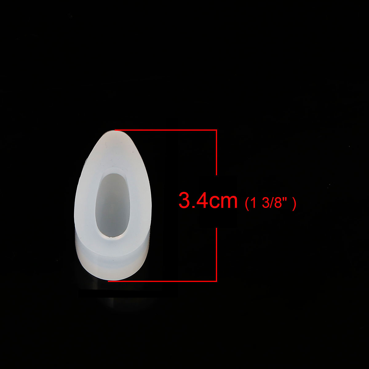 Picture of Silicone Resin Mold For Jewelry Making Drop White 31mm x 16mm, 1 Piece