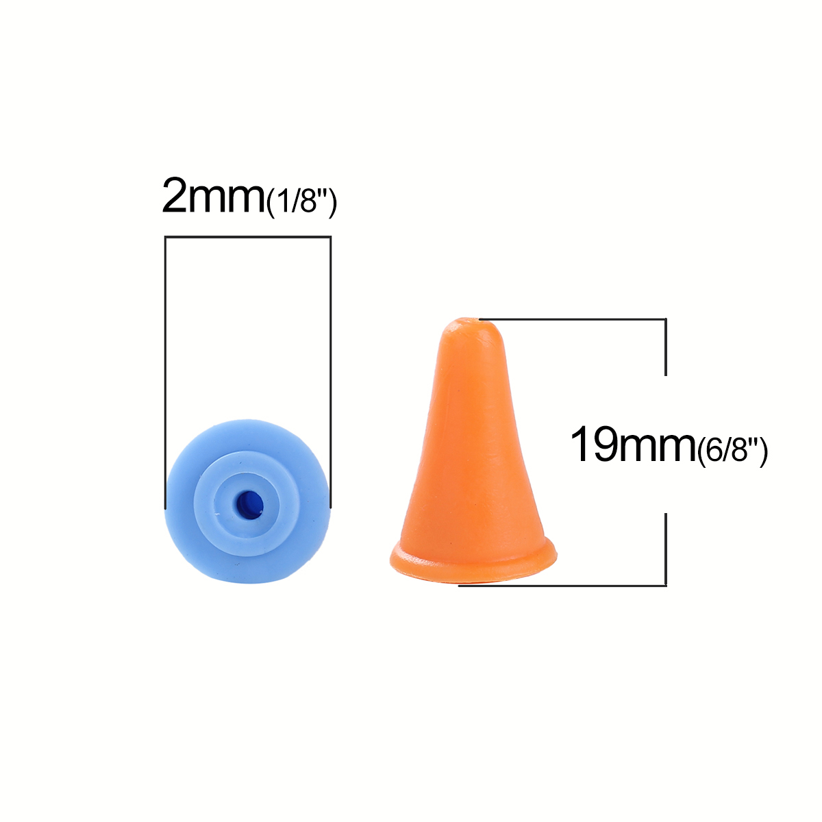 Picture of Silicone Point Protectors Cone At Random 19mm( 6/8") x 12mm( 4/8"), 10 PCs