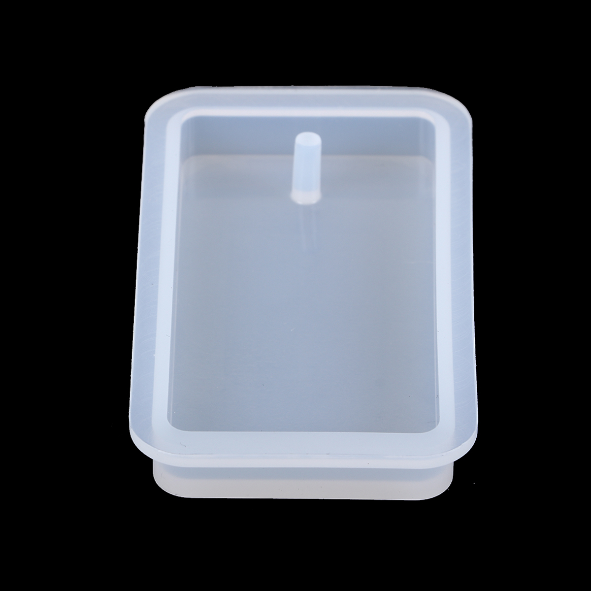 Picture of Silicone Resin Mold For Jewelry Making Rectangle White 80mm(3 1/8") x 46mm(1 6/8"), 1 Piece
