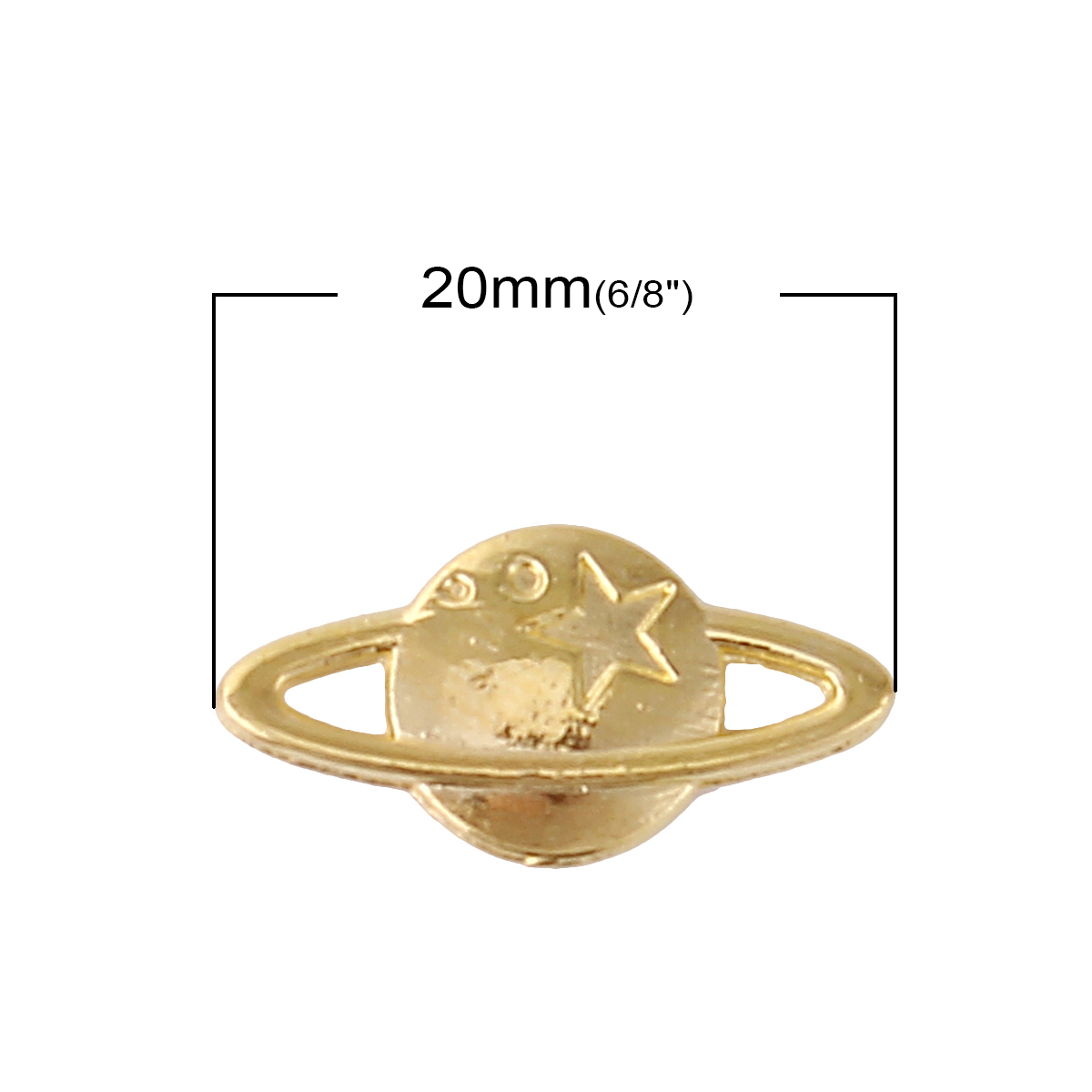 Picture of Zinc Based Alloy Resin Jewelry Tools Planet Gold Plated Star 20mm( 6/8") x 10mm( 3/8"), 20 PCs