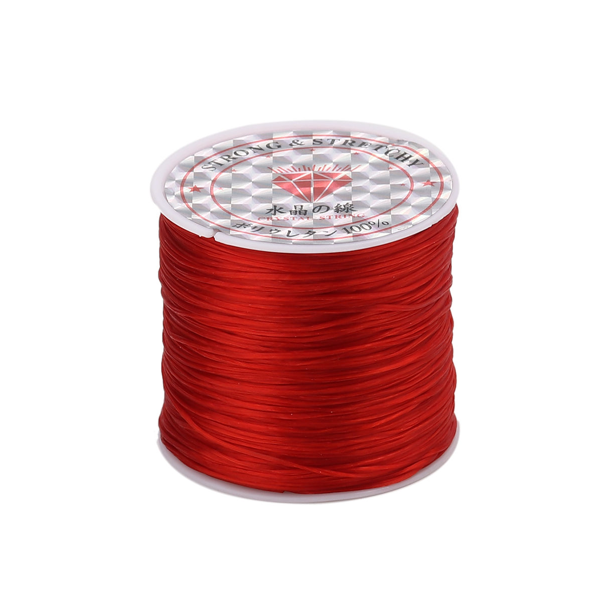 Picture of Polyester Jewelry Thread Cord Red Elastic 0.5mm, 1 Roll (Approx 50 M/Roll)