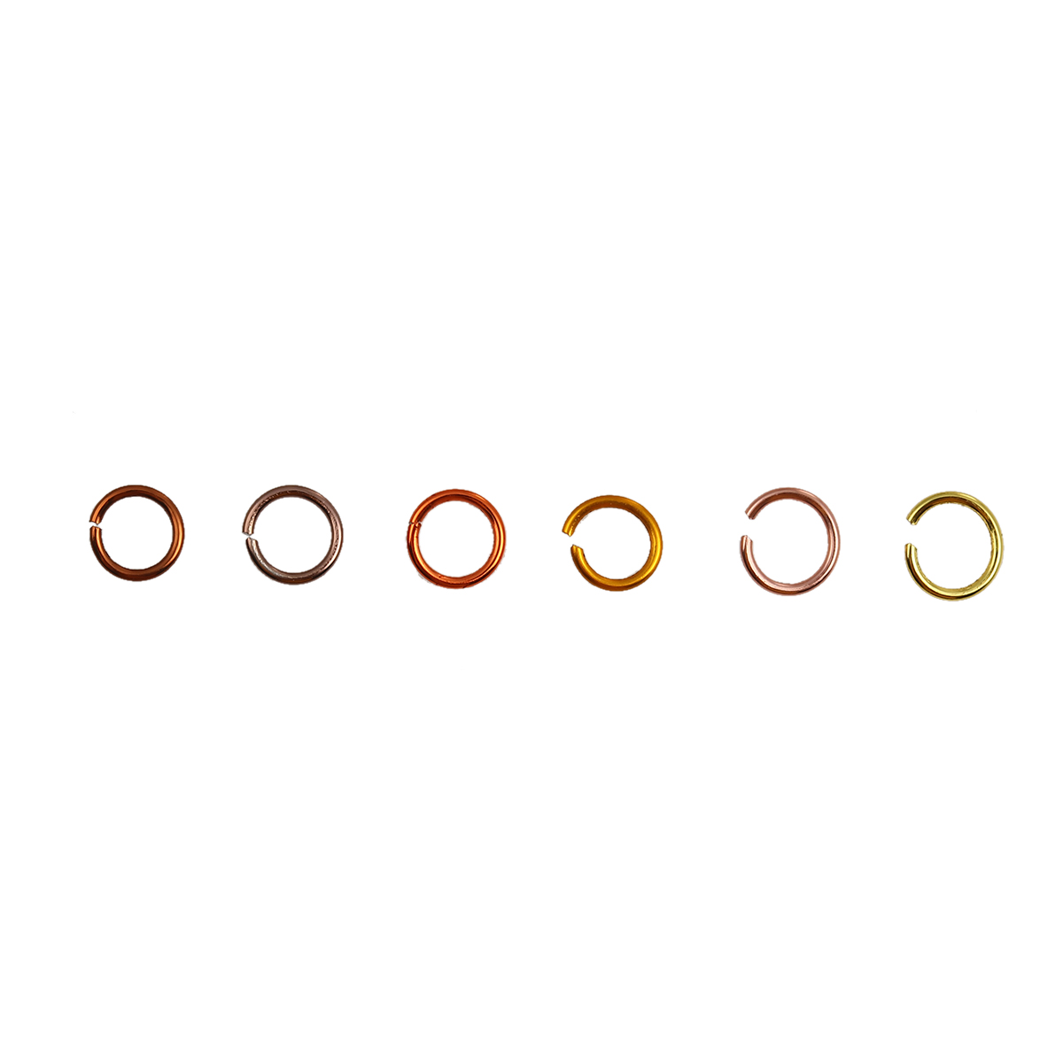 Picture of 0.8mm Aluminum Opened Jump Rings Findings Mixed 6mm Dia, 1 Box (Approx 1080 PCs)