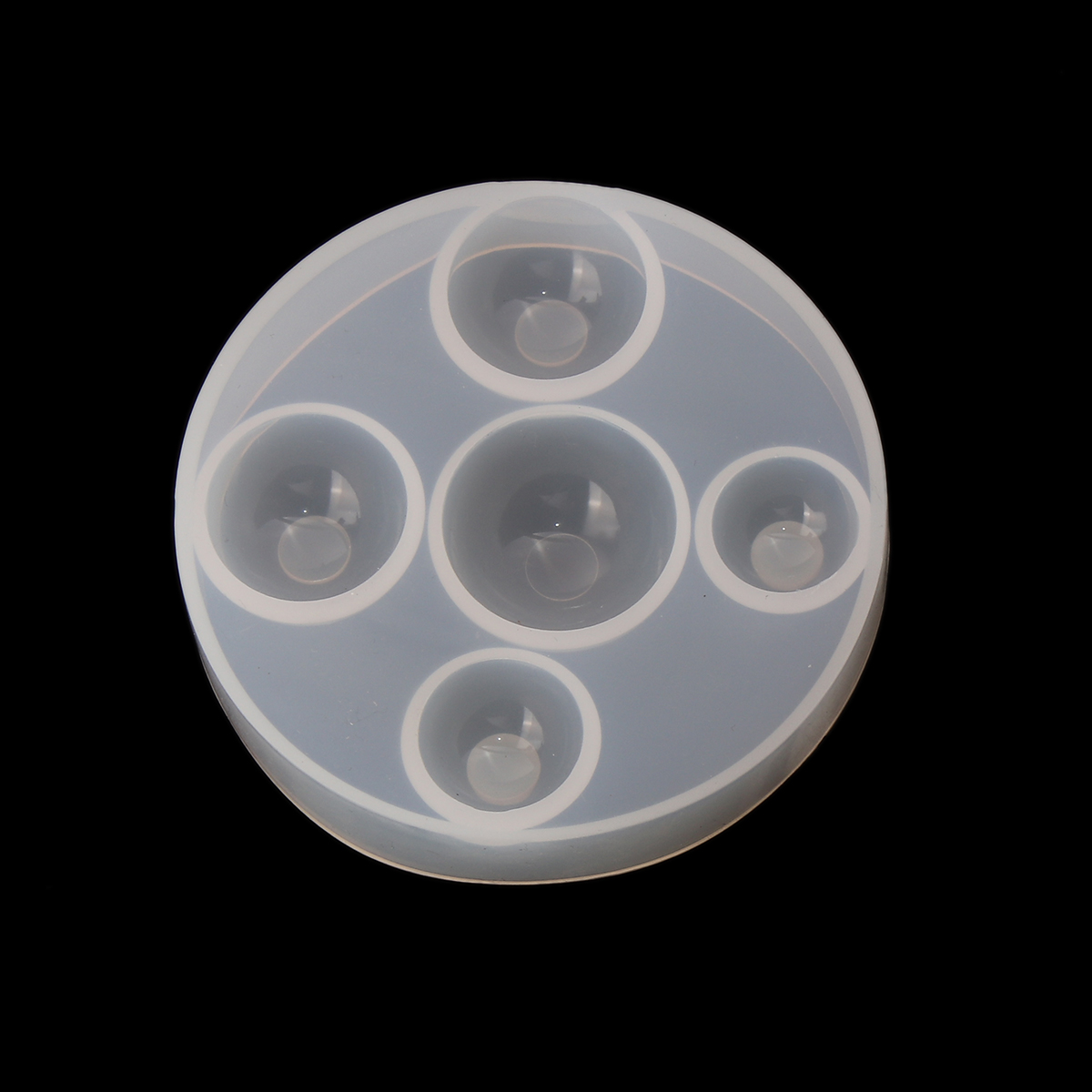 Picture of Silicone Resin Mold For Jewelry Making Round White 8.7cm(3 3/8") Dia., 1 Piece
