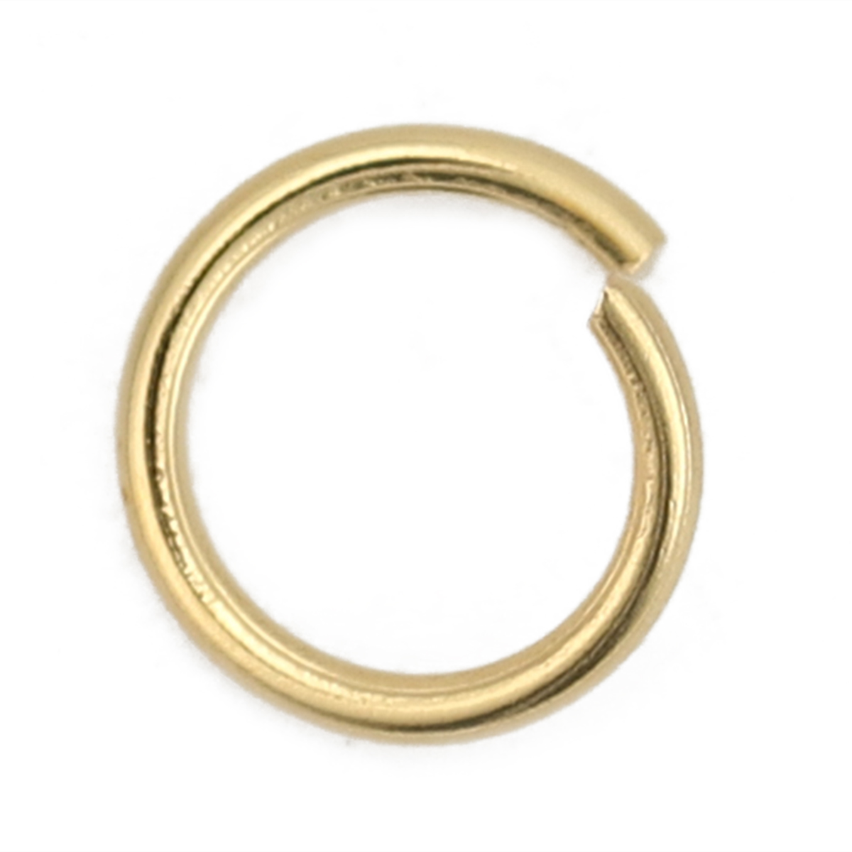 Picture of (21 gauge) 304 Stainless Steel Open Jump Rings Findings Gold Plated 6mm Dia., 1000 PCs