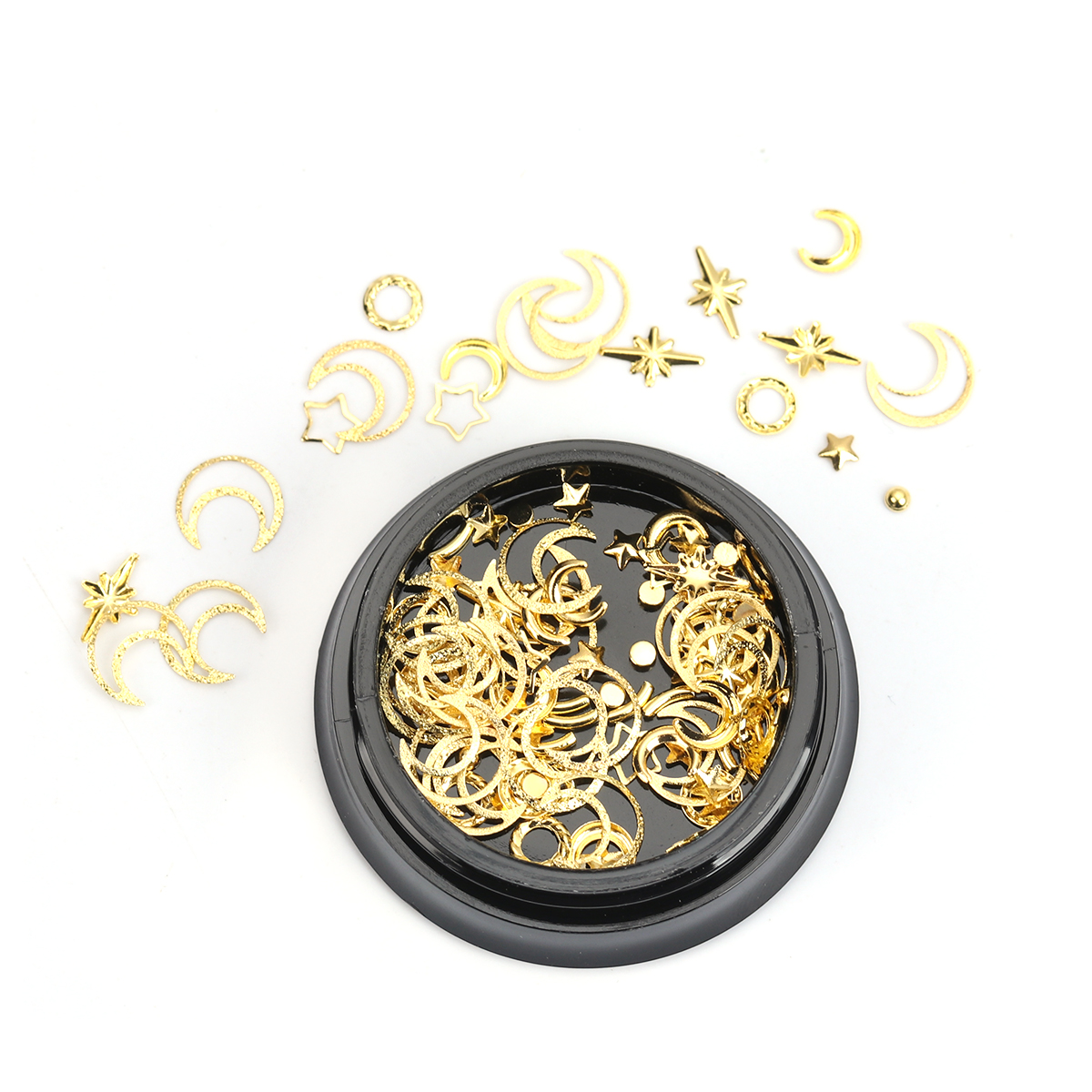 Picture of Zinc Based Alloy Resin Jewelry Craft Filling Material Gold Plated Round At Random 4cm Dia., 1 Piece