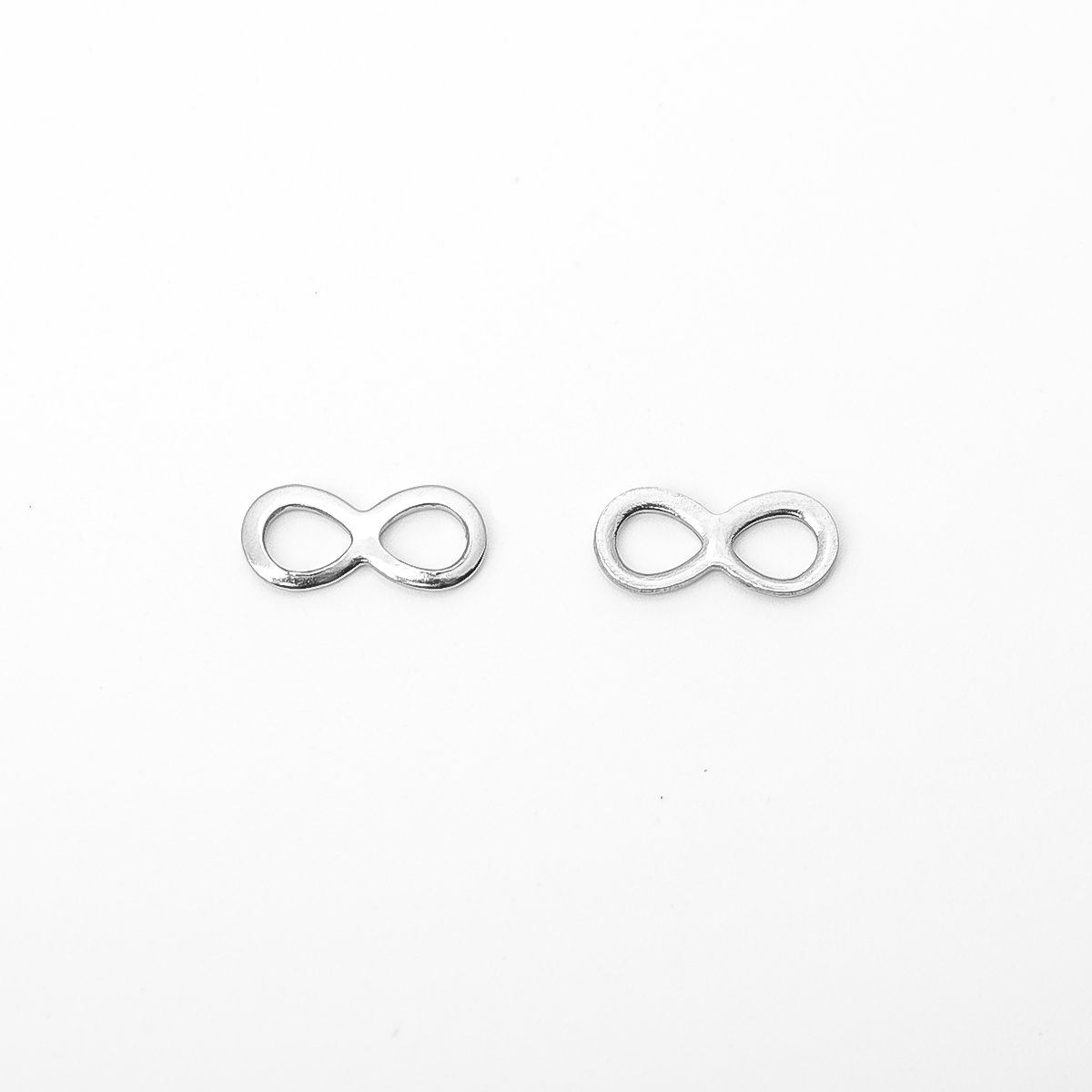 Picture of 304 Stainless Steel Connectors Infinity Symbol Silver Tone 10mm x 4mm, 10 PCs