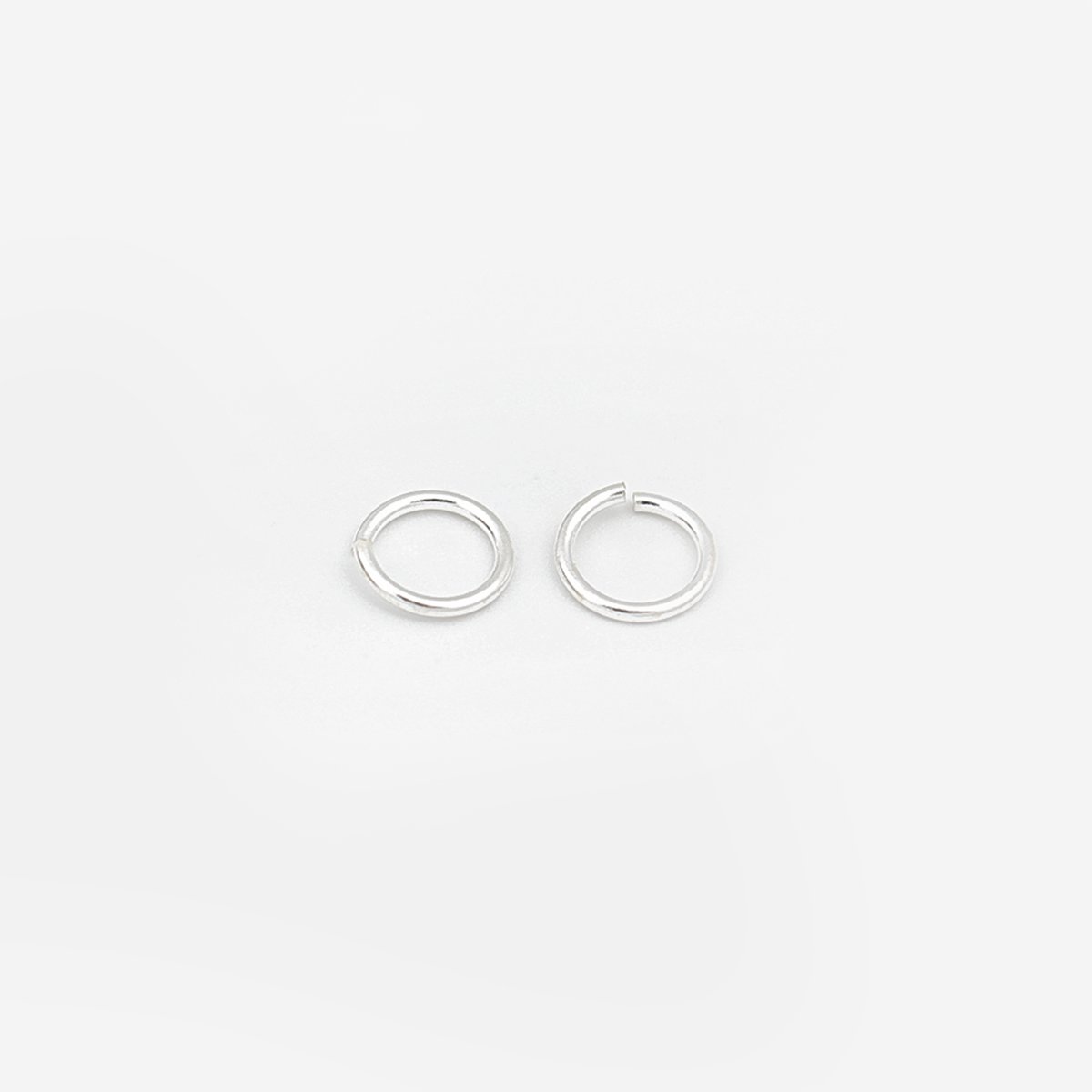 Picture of 1mm Sterling Silver Open Jump Rings Findings Round Silver 8mm Dia., 1 Gram (Approx 5-6 PCs)