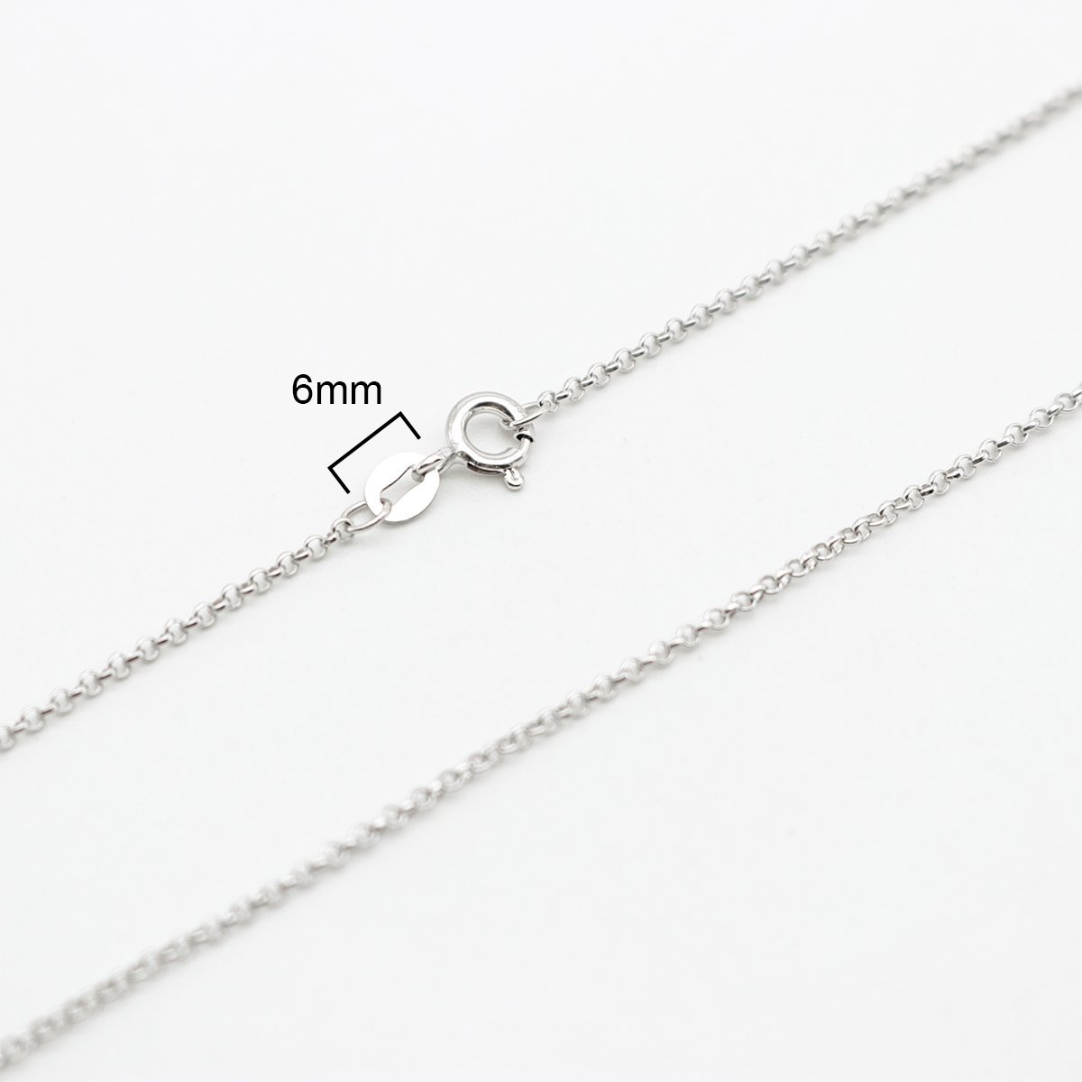 Picture of Sterling Silver Rolo Chain Necklace Silver 45.7cm(18") long, Chain Size: 1.5mm, 1 Piece