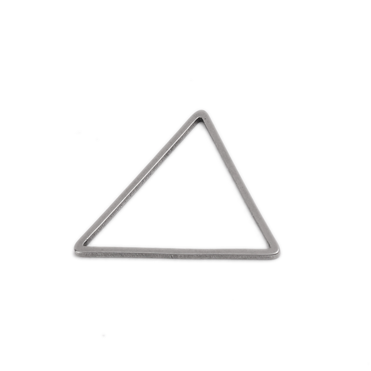 Picture of 304 Stainless Steel Frame Connectors Triangle Silver Tone Hollow 23mm x 20mm, 20 PCs